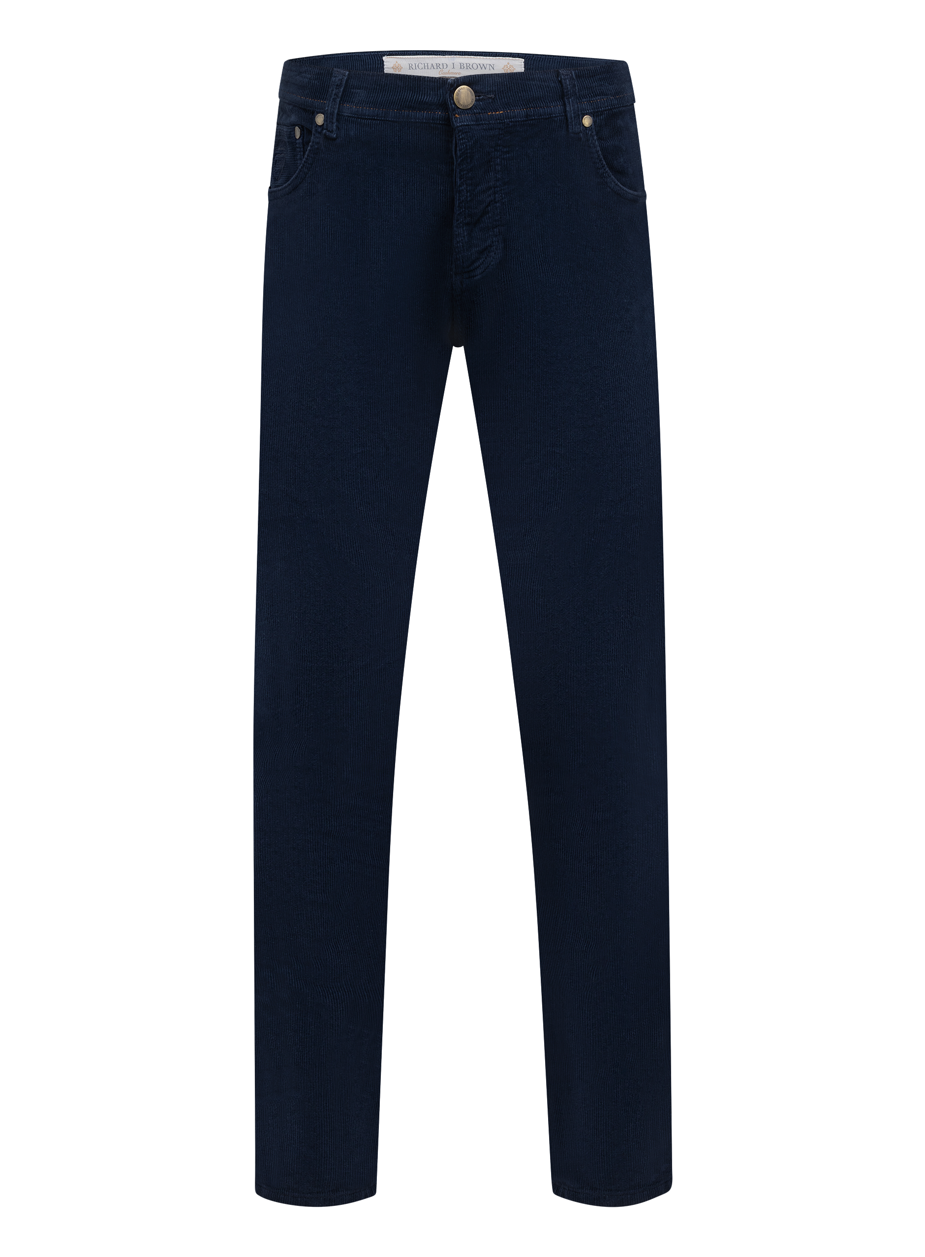 Corduroy Tokyo 5-pocket jeans van katoen en cashmere | BLUE NAVY
