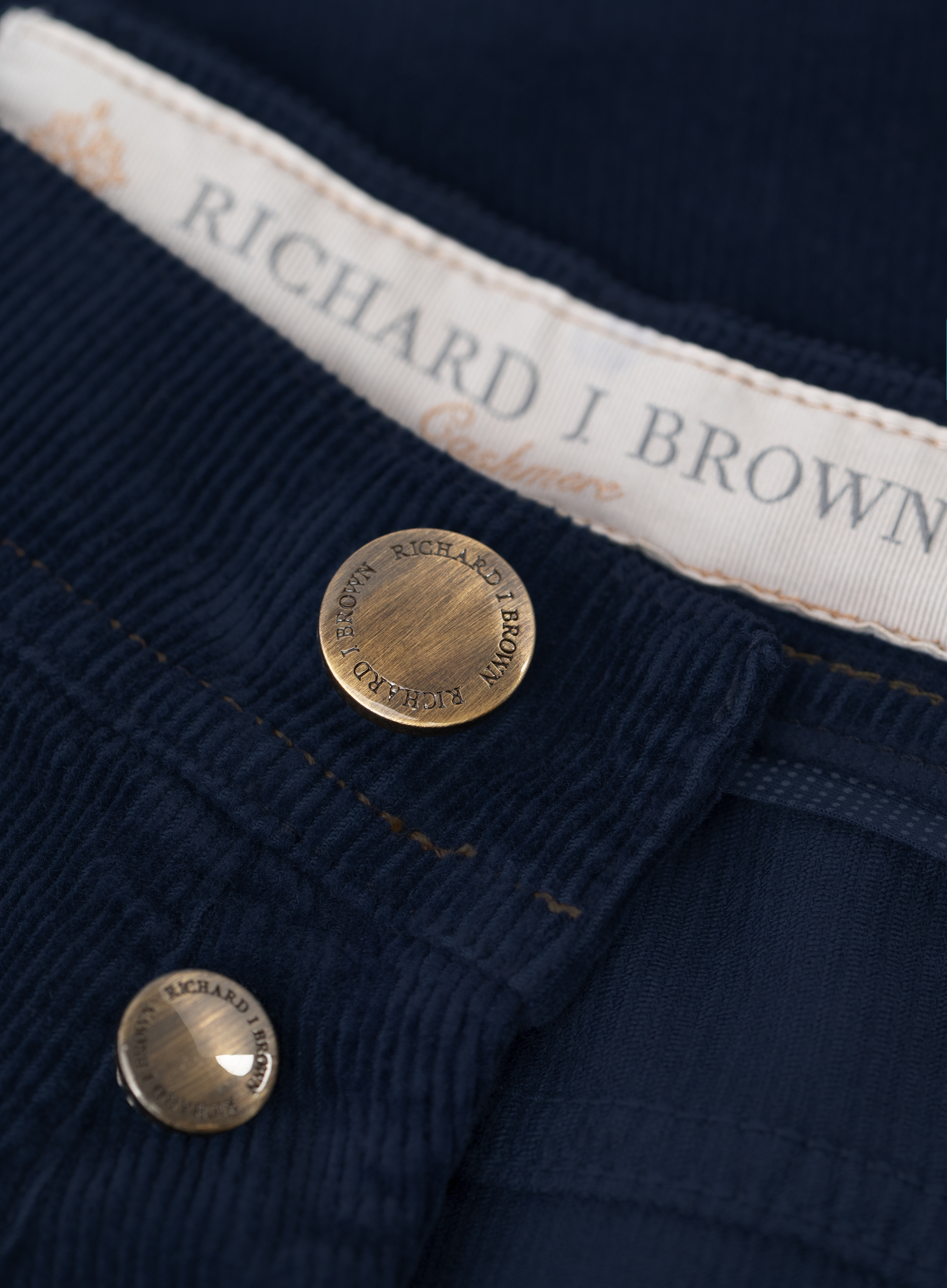 Corduroy Tokyo 5-pocket jeans van katoen en cashmere | FULL_WIDTH | BLUE NAVY