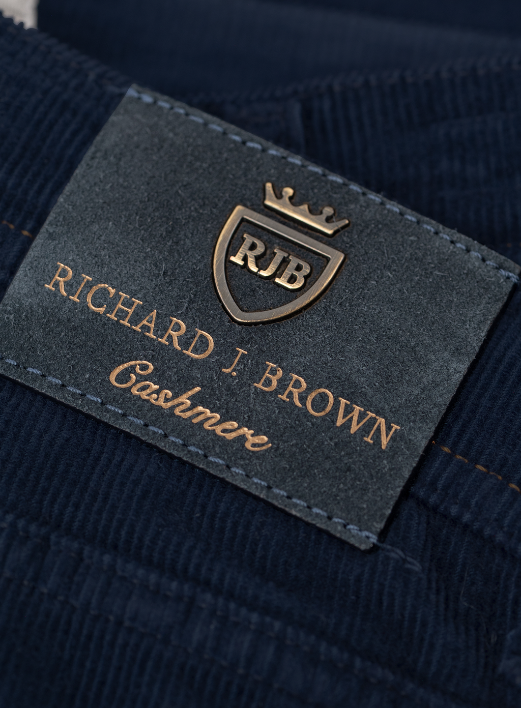 Corduroy Tokyo 5-pocket jeans van katoen en cashmere | FULL_WIDTH | BLUE NAVY