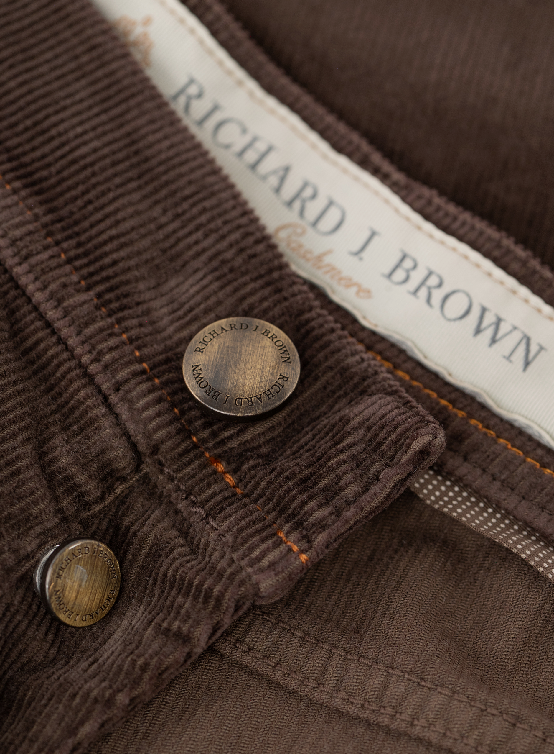 Corduroy Tokyo 5-pocket jeans van katoen en cashmere | FULL_WIDTH | D.Bruin