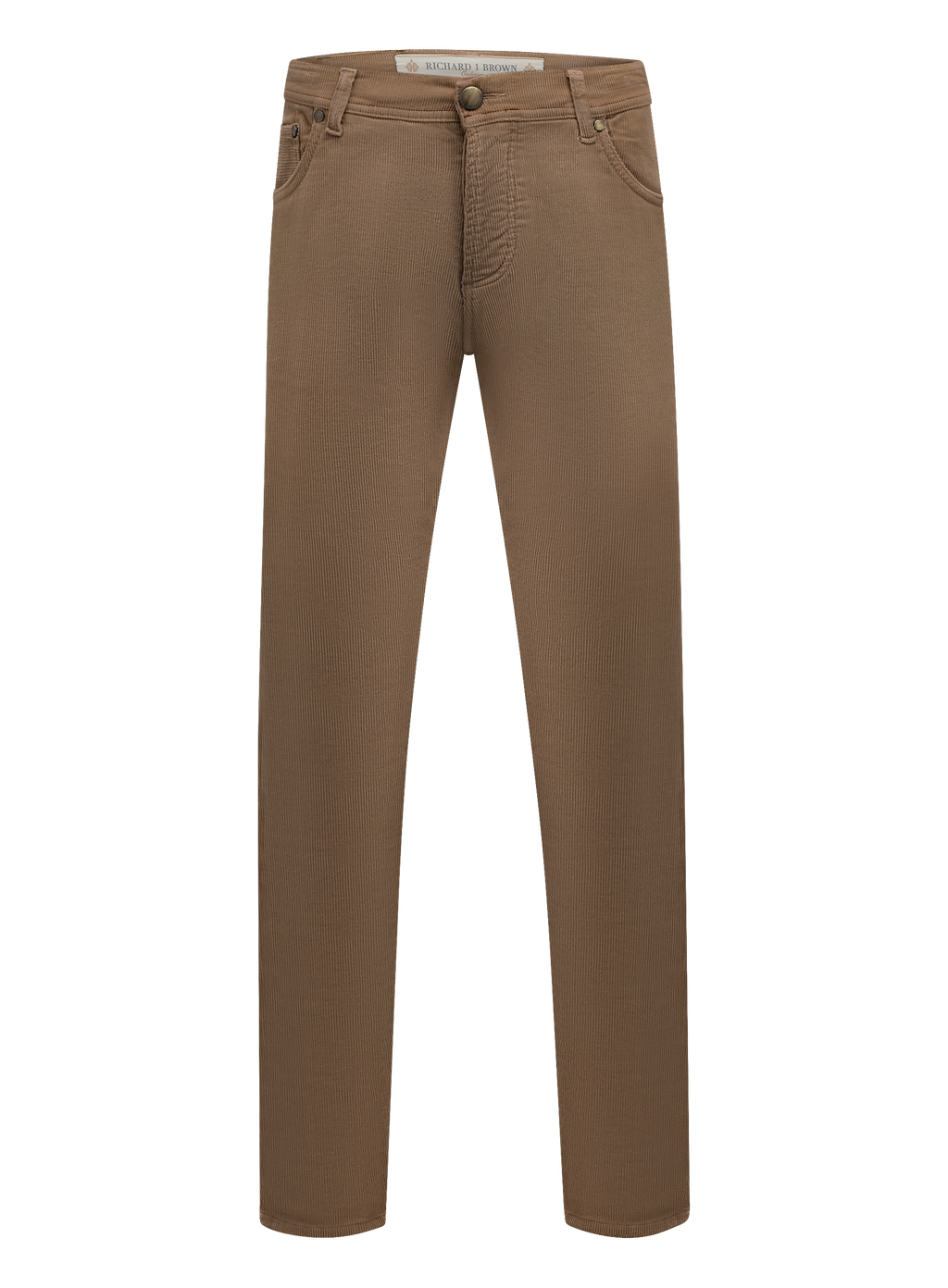 Corduroy 5-pocket jeans in katoen cashmere stretch | TAUPE