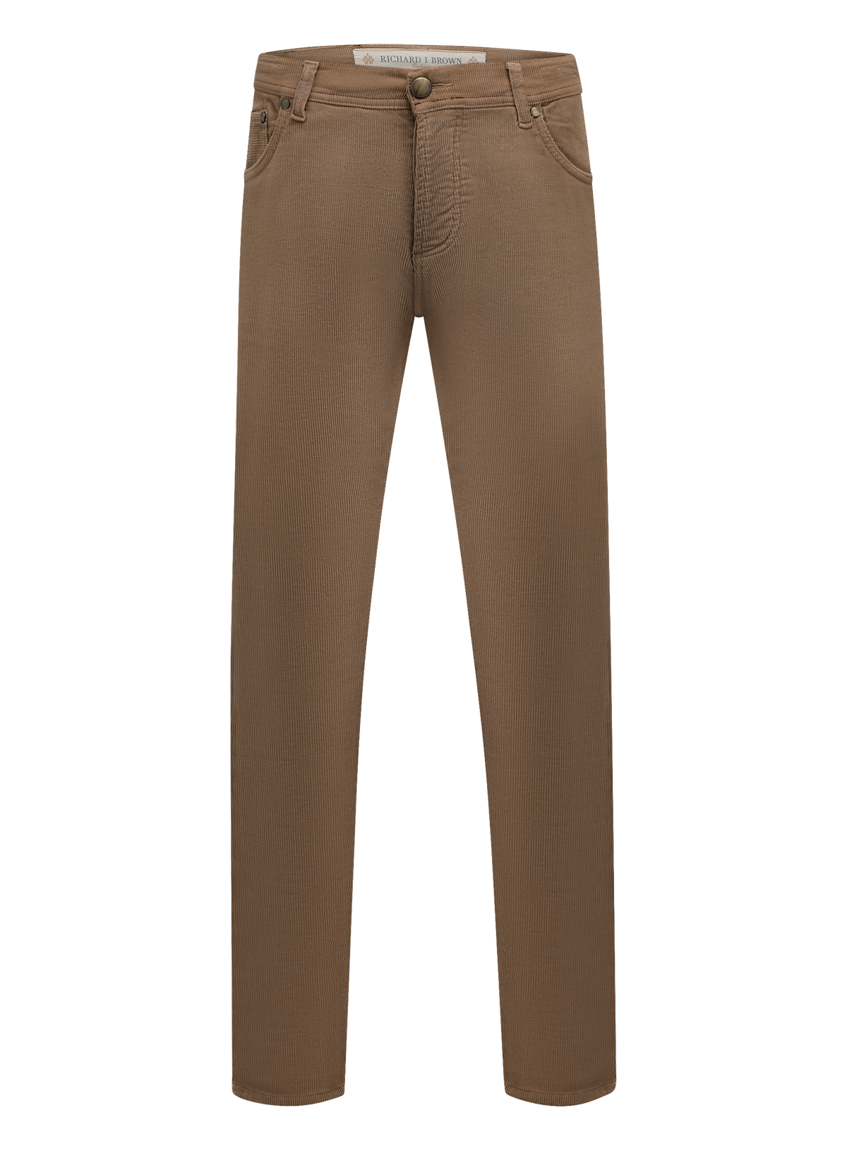 Corduroy 5-pocket jeans in katoen cashmere stretch | TAUPE