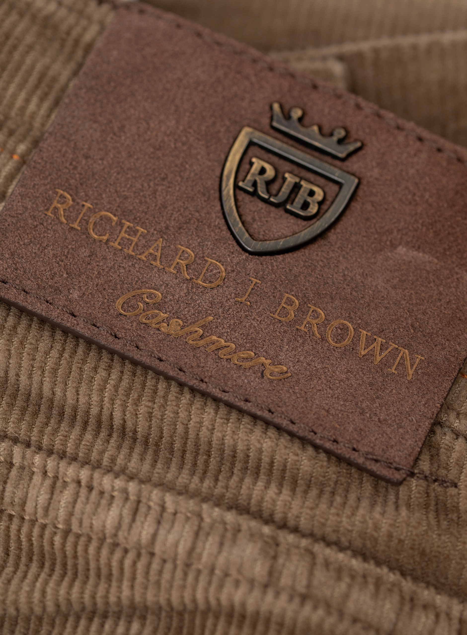 Corduroy Tokyo 5-pocket jeans van katoen en cashmere | FULL_WIDTH | TAUPE