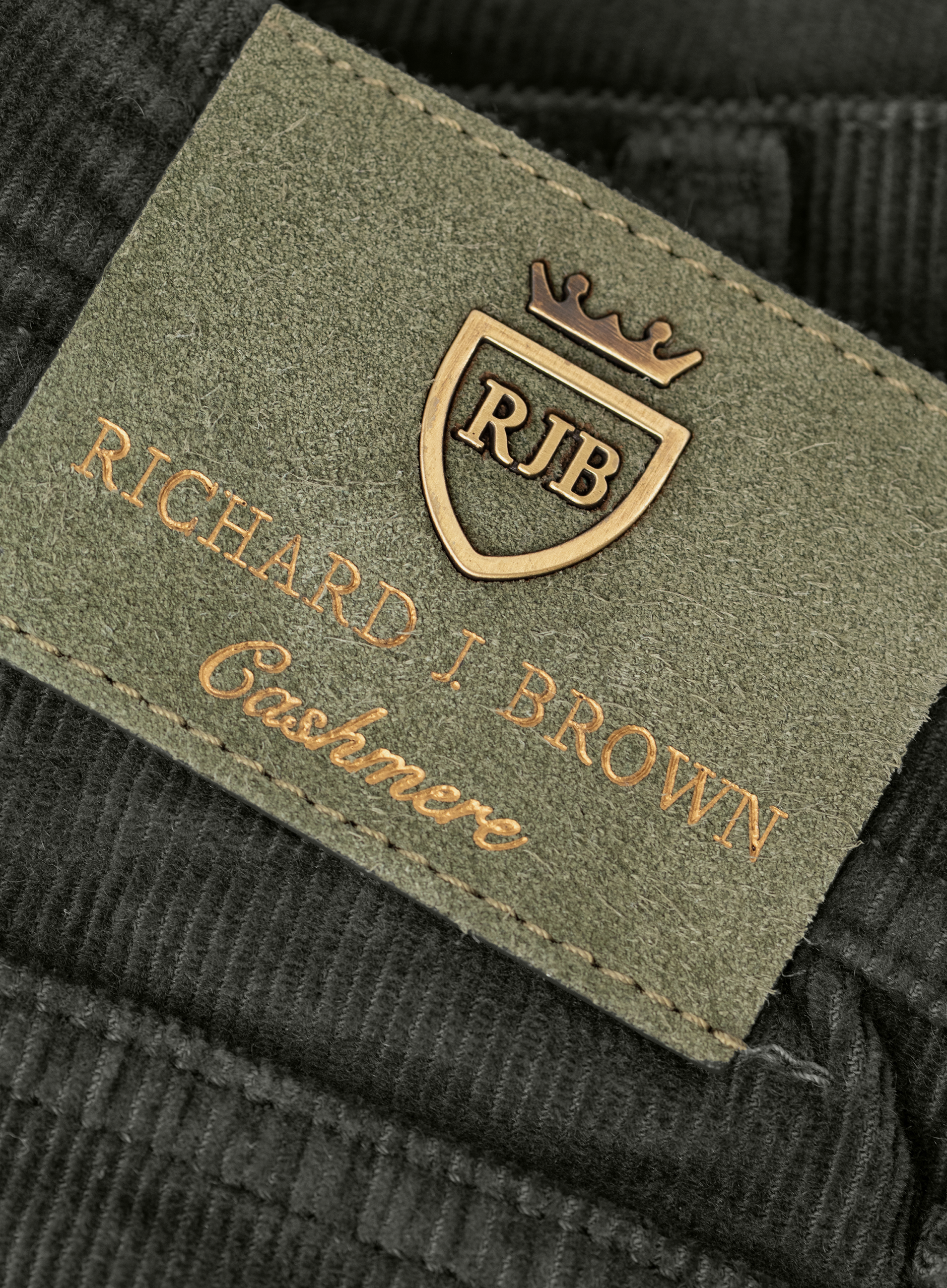 Corduroy Tokyo 5-pocket jeans van katoen en cashmere | FULL_WIDTH | D.Groen
