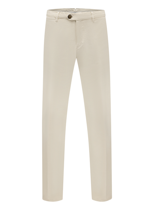 Stretch cotton cashmere chinos