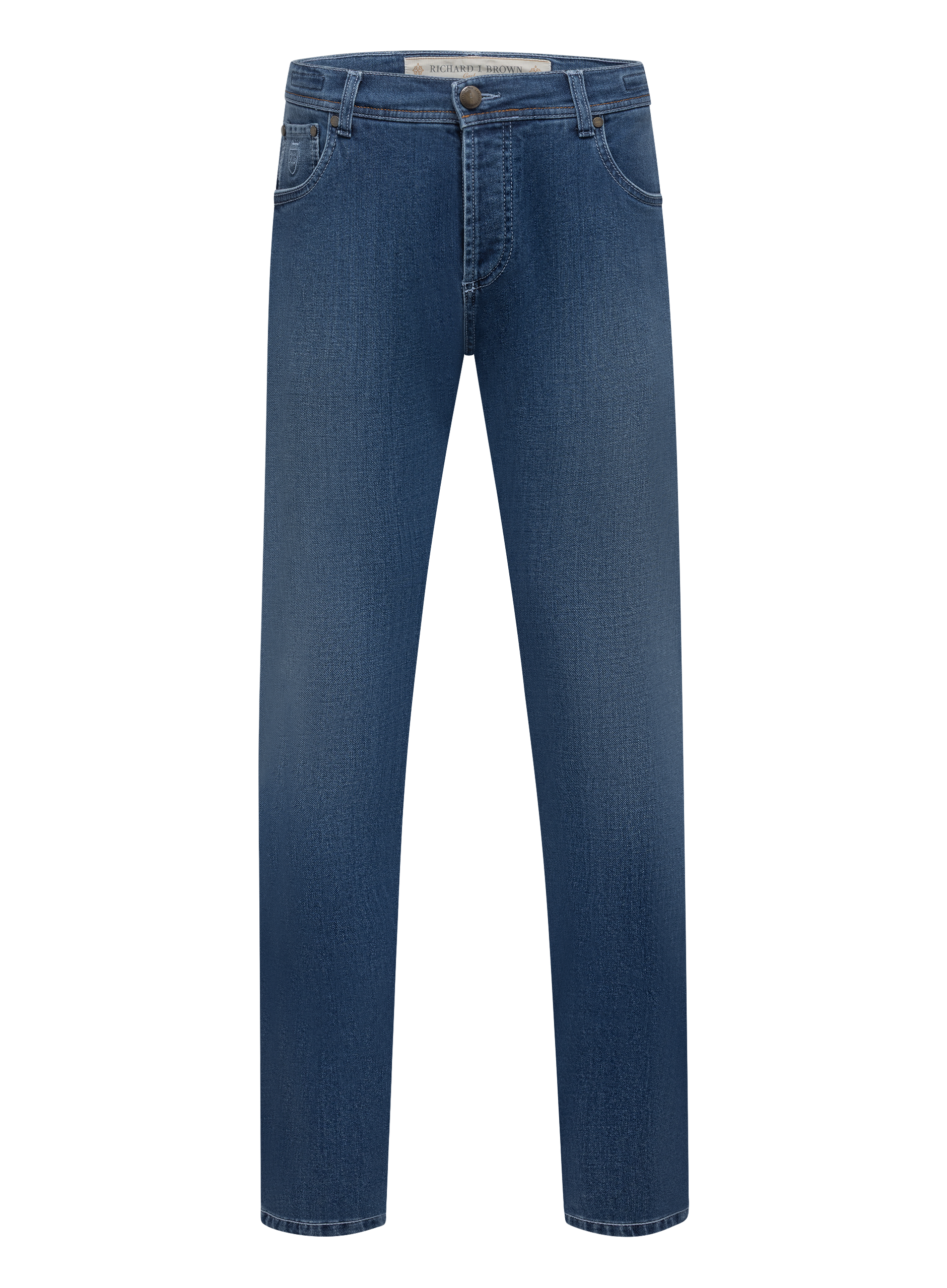 Tokyo 5-pocket jeans van katoen en cashmere | Blauw