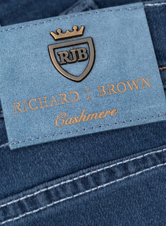 Tokyo 5-pocket jeans van katoen en cashmere