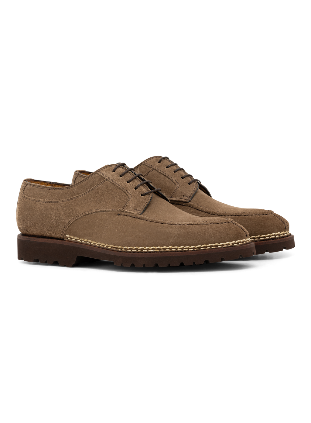 Quasimodo derby schoenen van suède | TAUPE