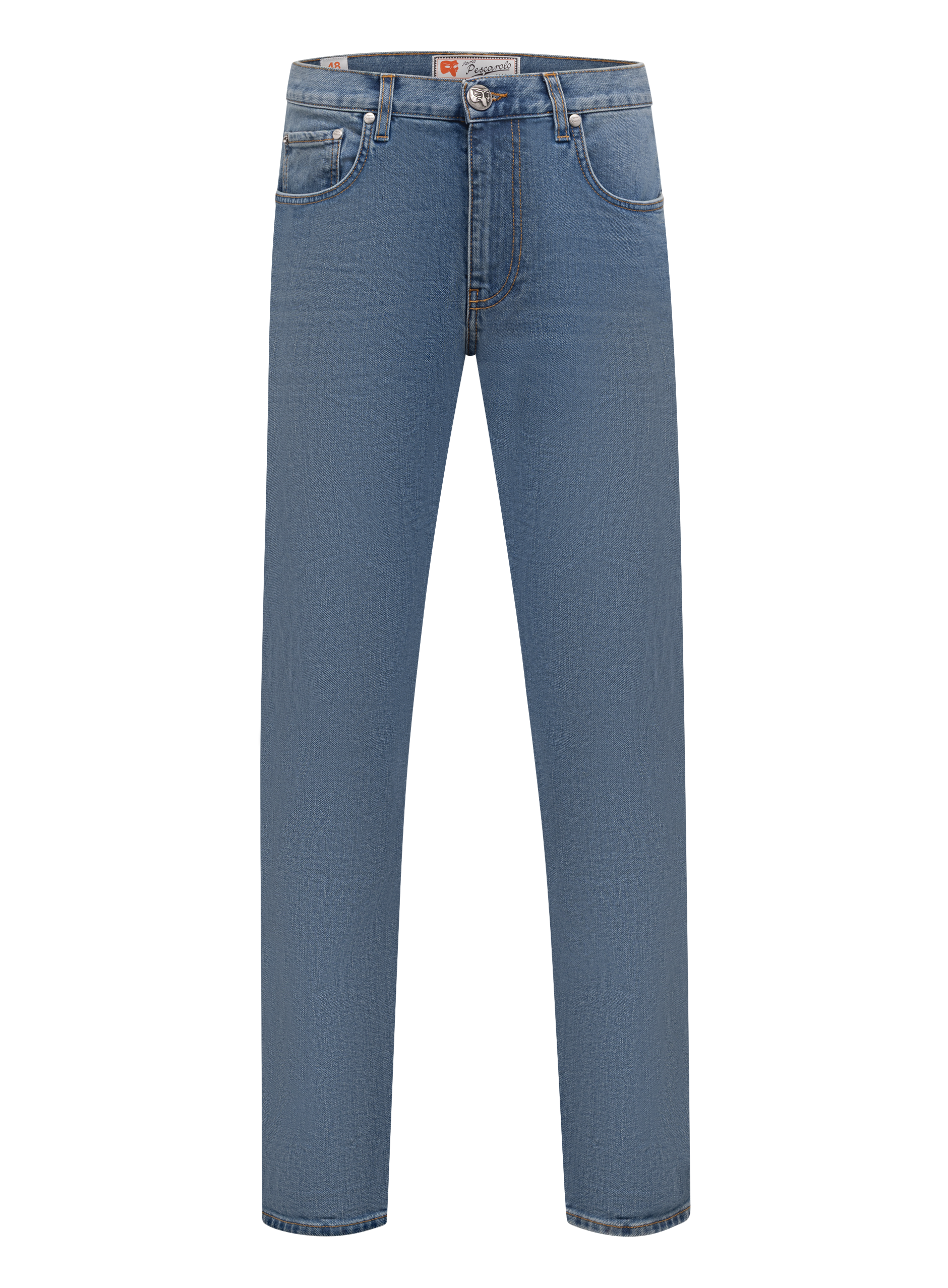 5-pocket jeans van katoen | Blauw