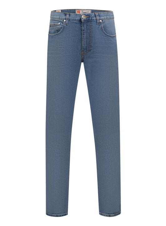 5-pocket jeans van katoen | Blauw
