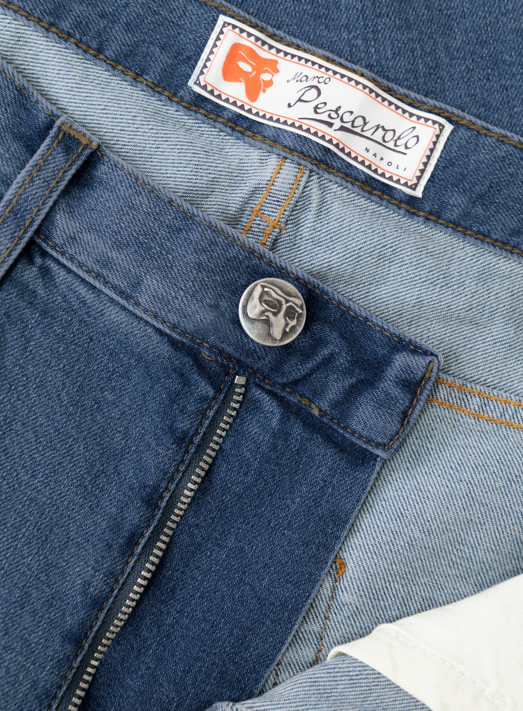 5-pocket jeans van katoen | Blauw