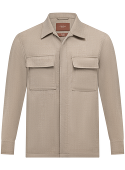 Overshirt in wol | Beige