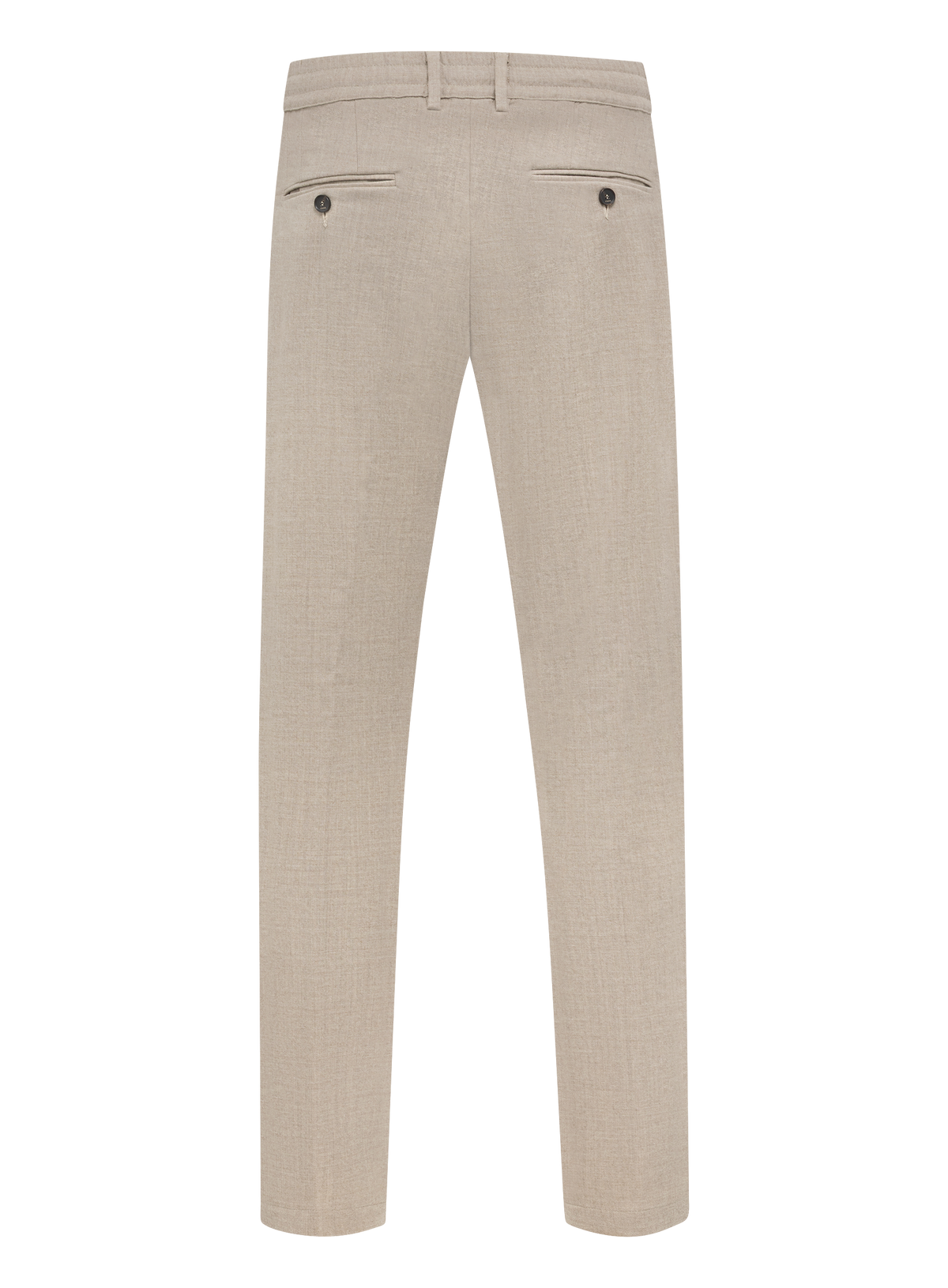 Jog pantalon in wol stretch | Beige