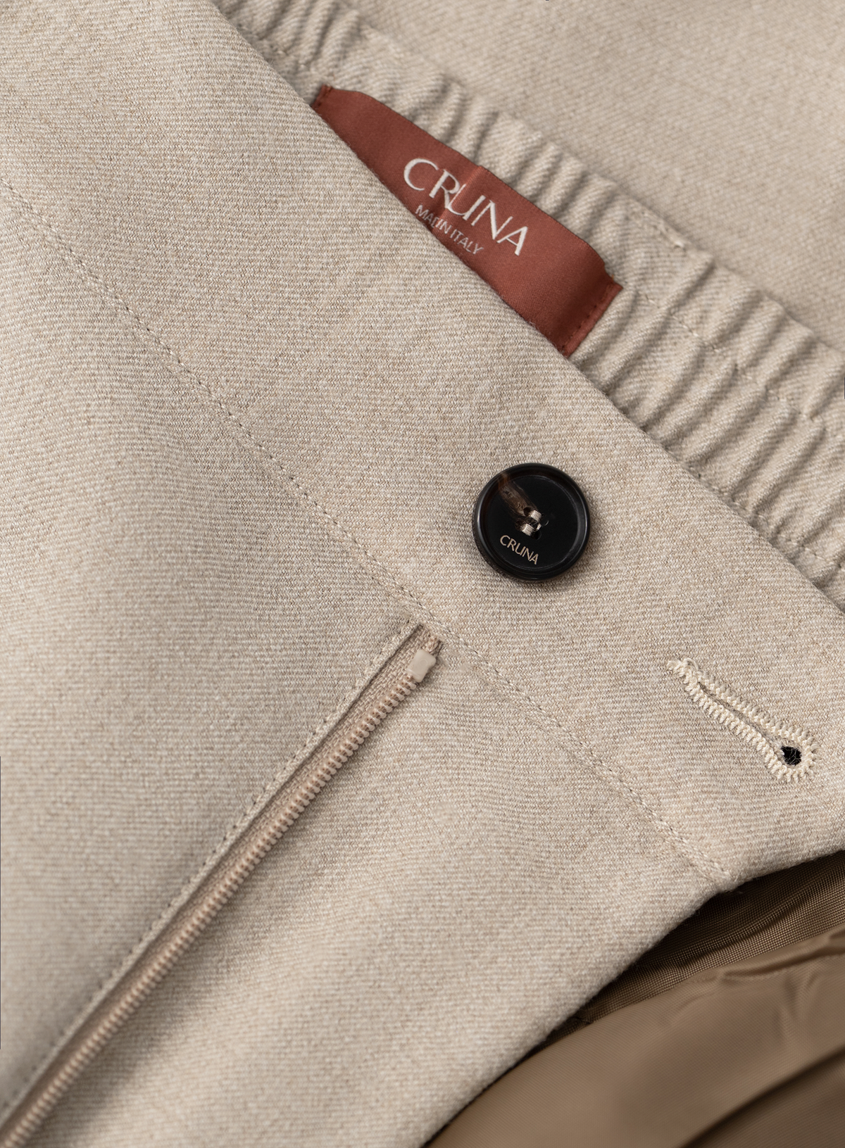 Jog pantalon in wol stretch | FULL_WIDTH | Beige