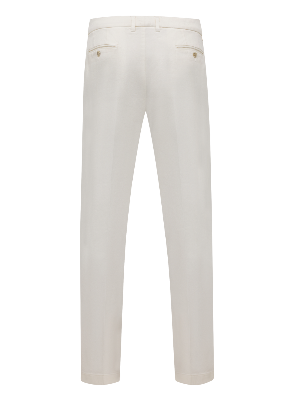 Band plooipantalon van katoen | Wit