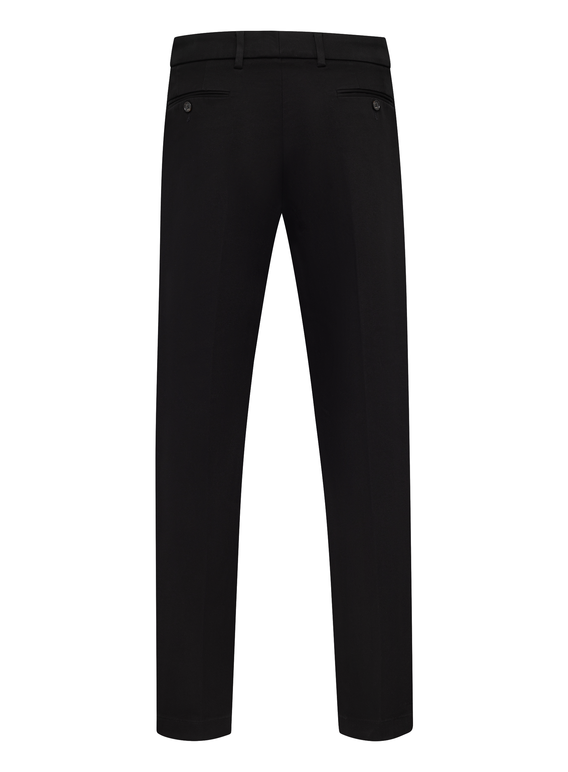 Bandplooi pantalon van katoen | Zwart