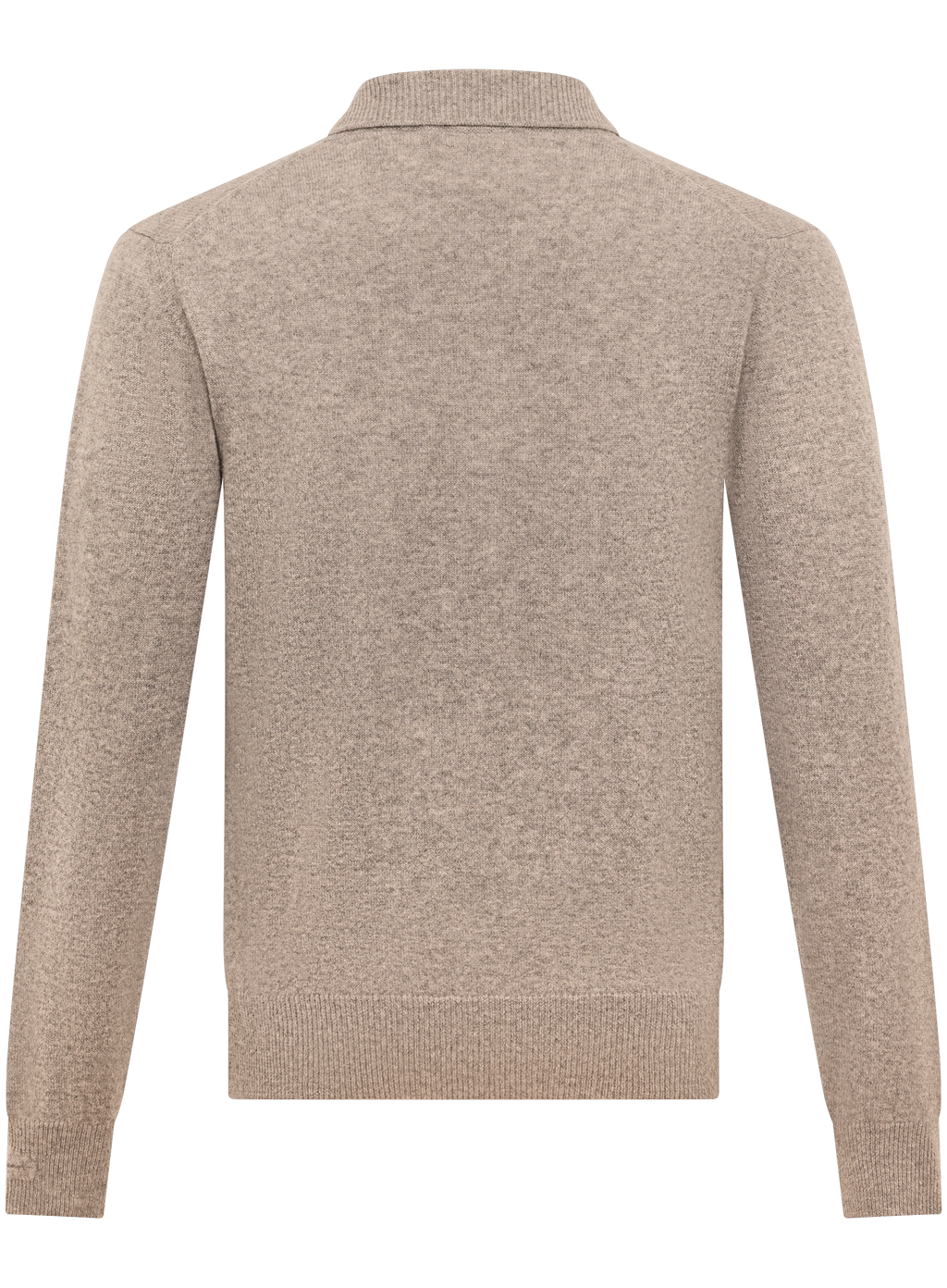 Buttonless polo in cashmere  | Beige