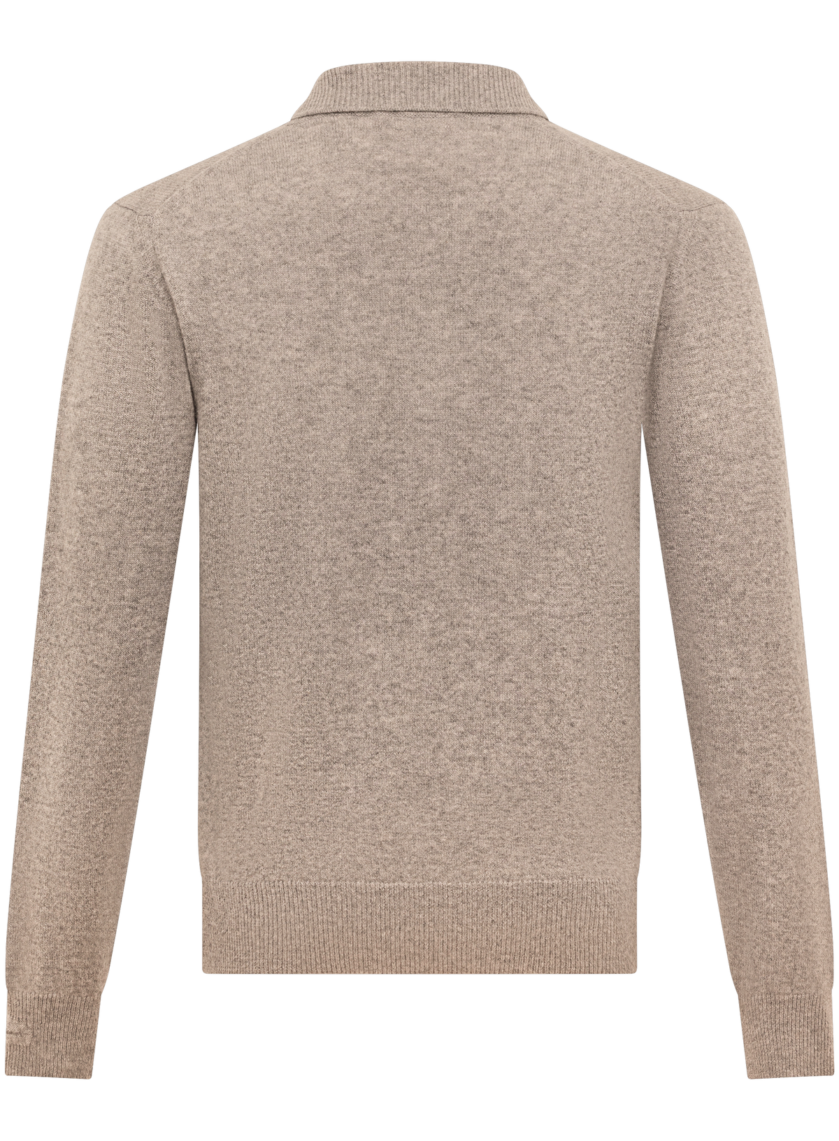 Buttonless polo in cashmere  | Beige
