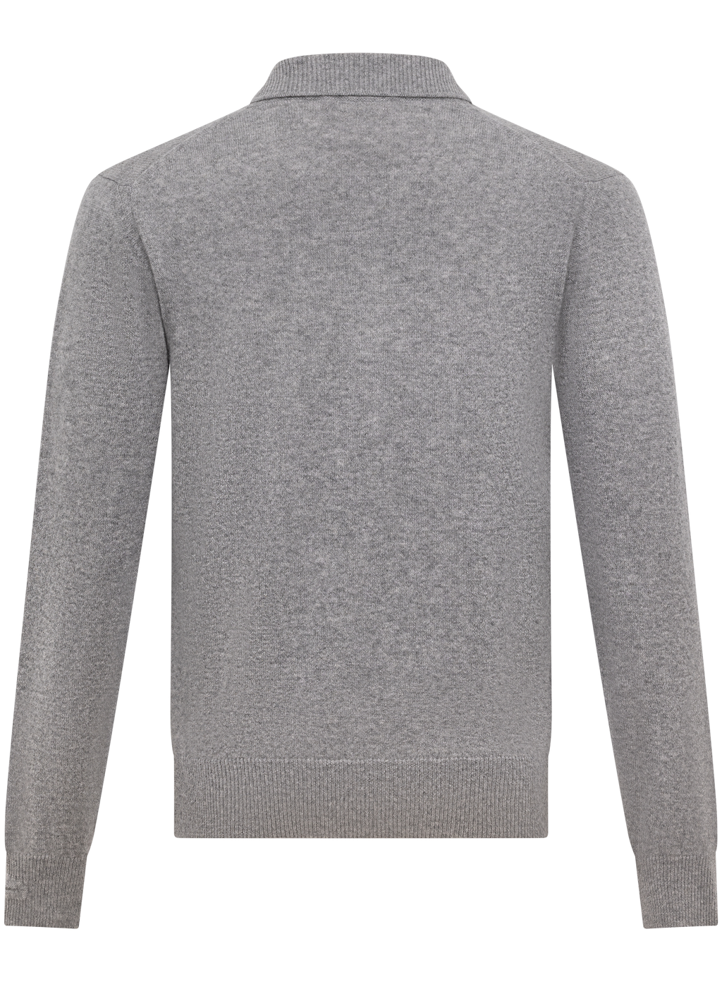 Buttonless polo in cashmere  | Grijs