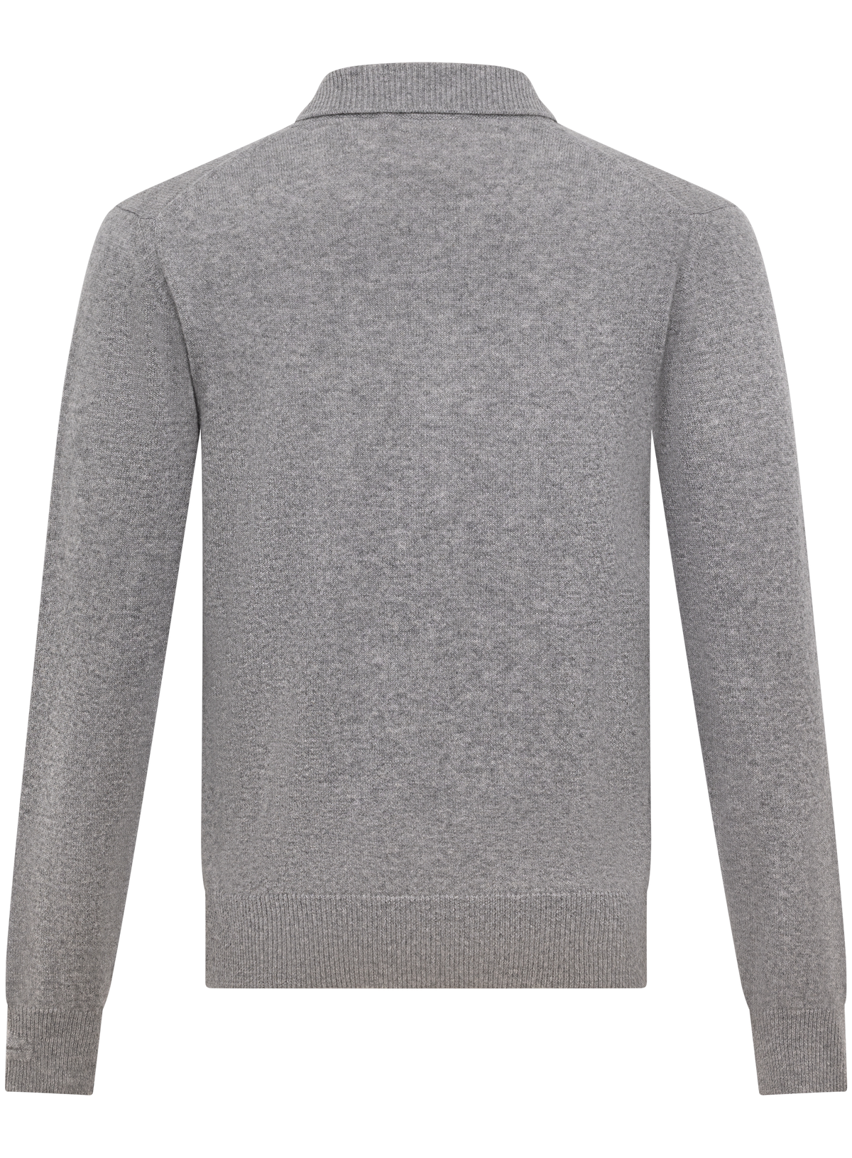 Buttonless polo in cashmere  | Grijs