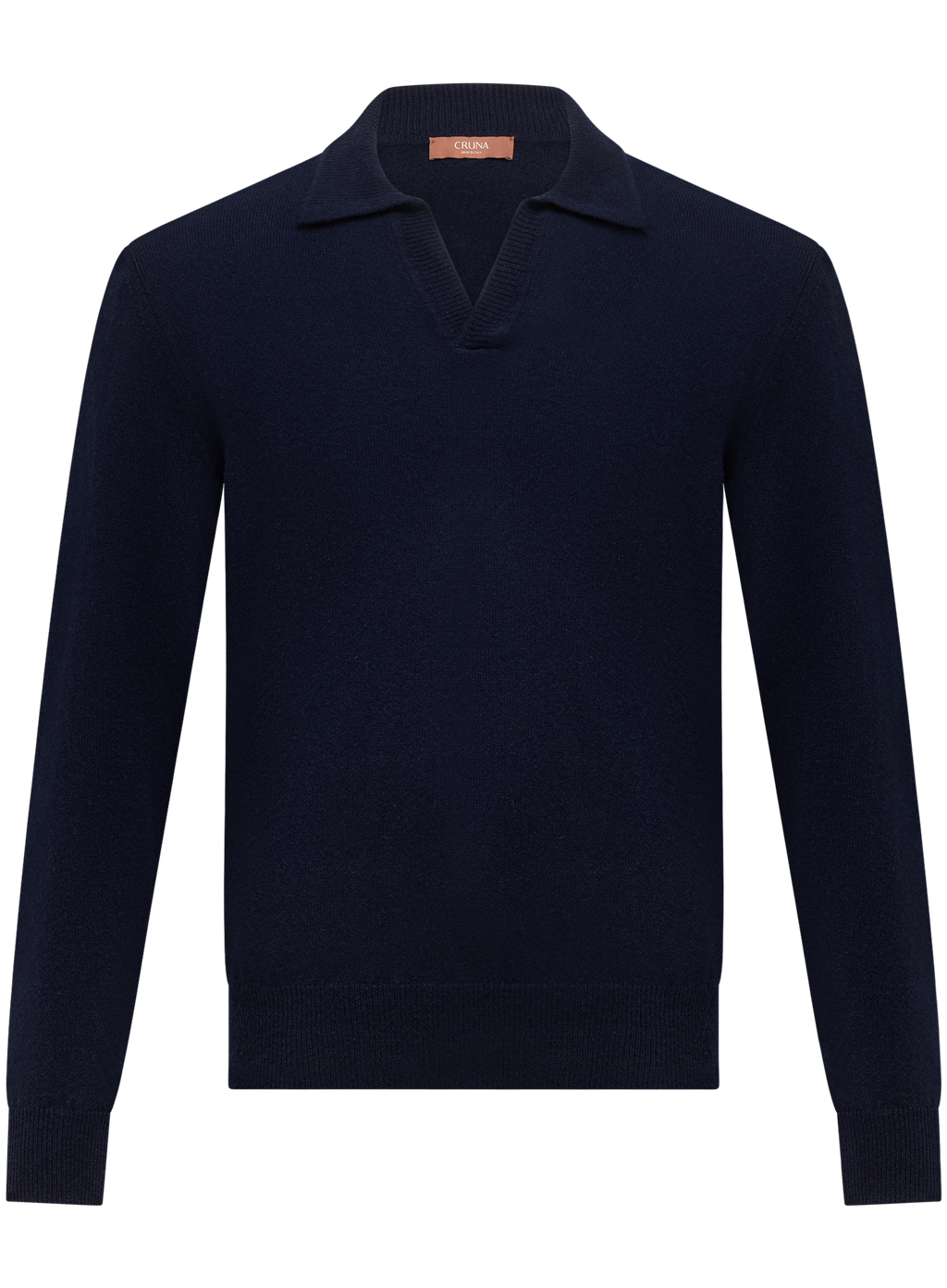 Buttonless polo in cashmere  | BLUE NAVY