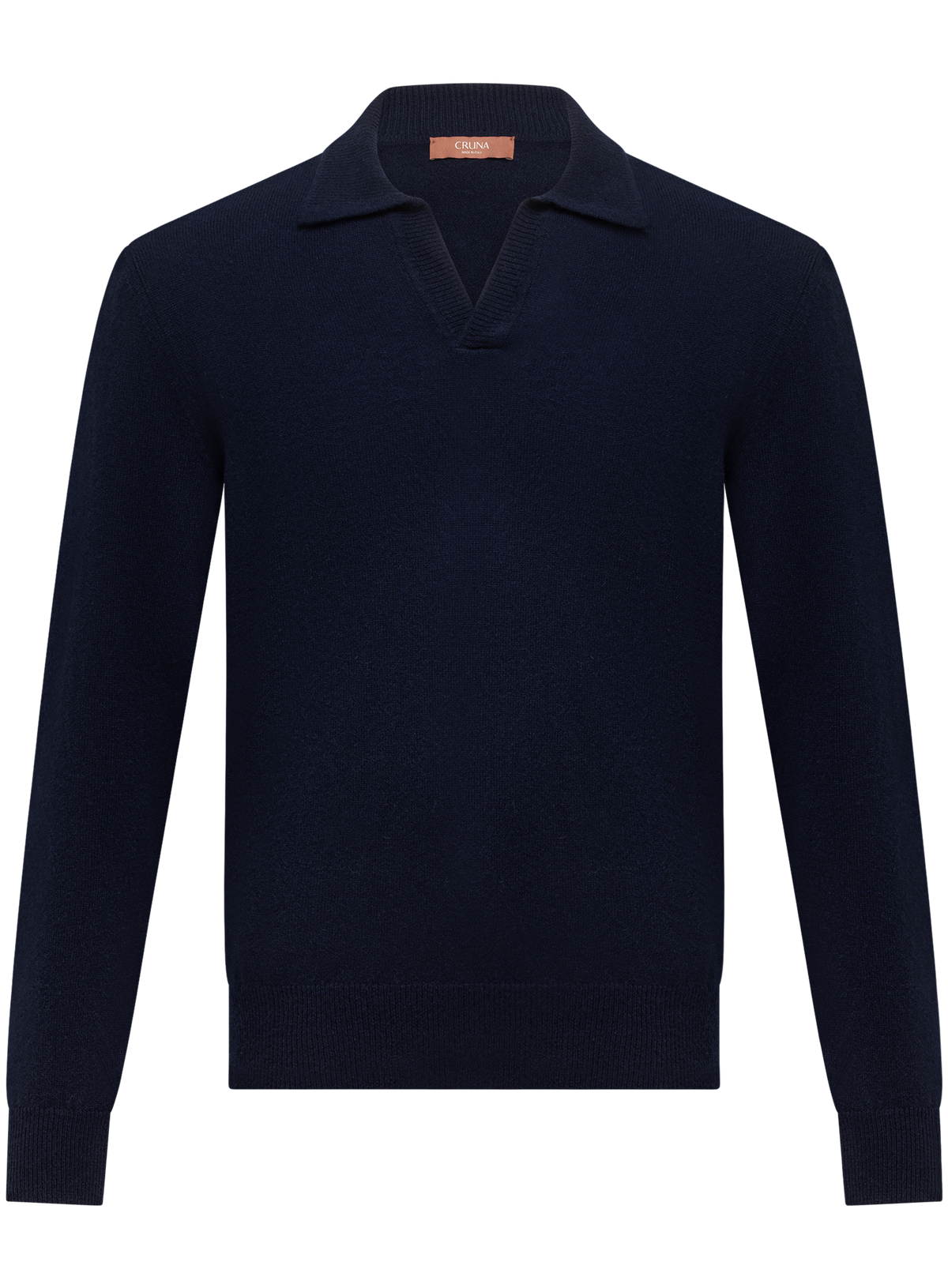 Buttonless polo in cashmere  | BLUE NAVY