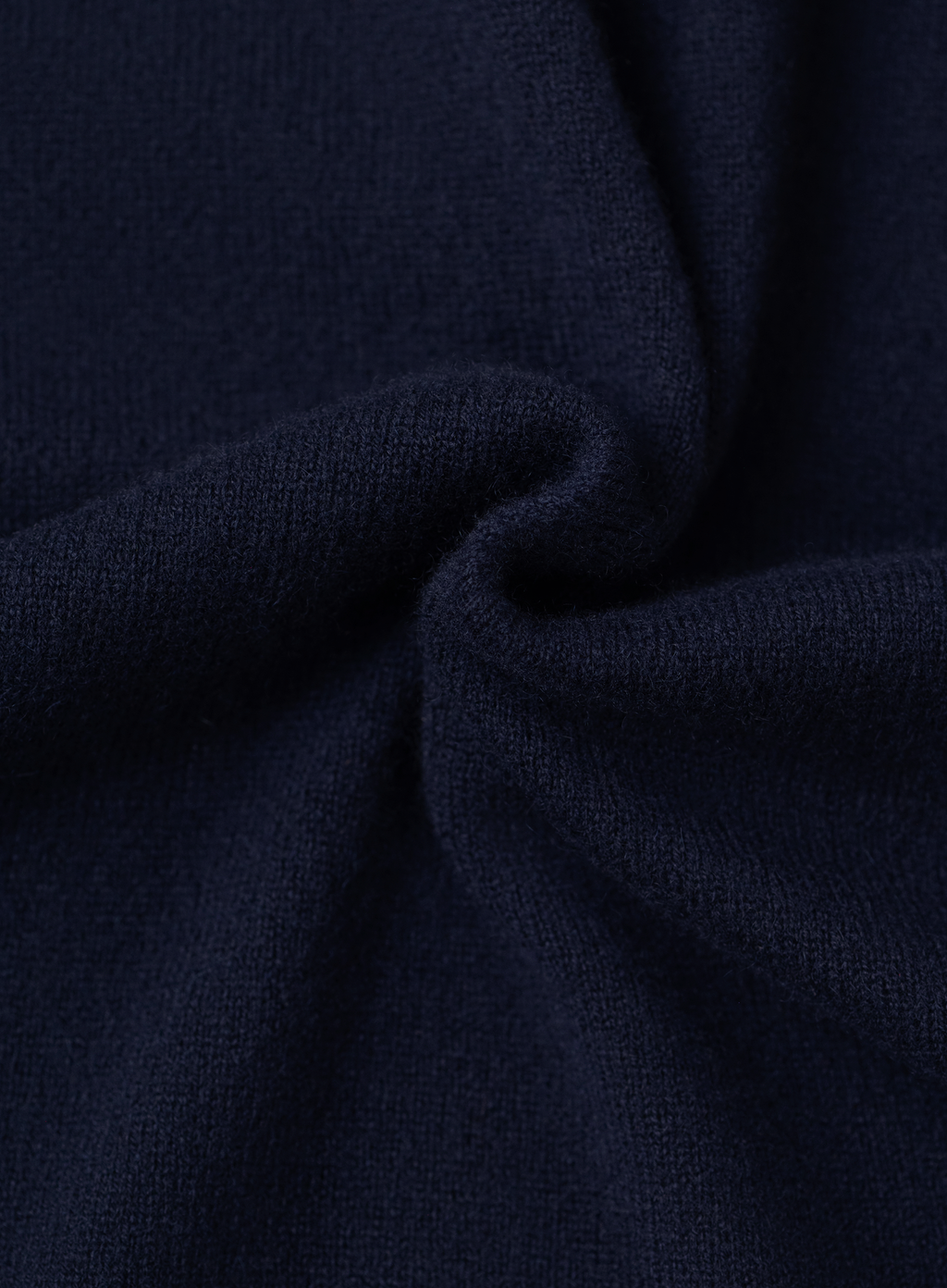 Buttonless polo in cashmere  | FULL_WIDTH | BLUE NAVY
