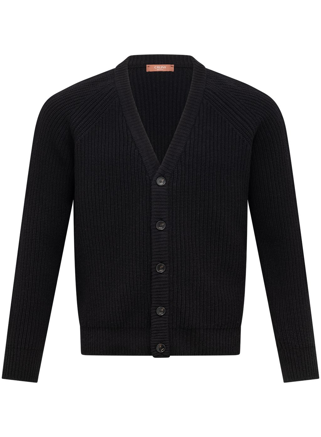 Knoopvest in wol | Zwart