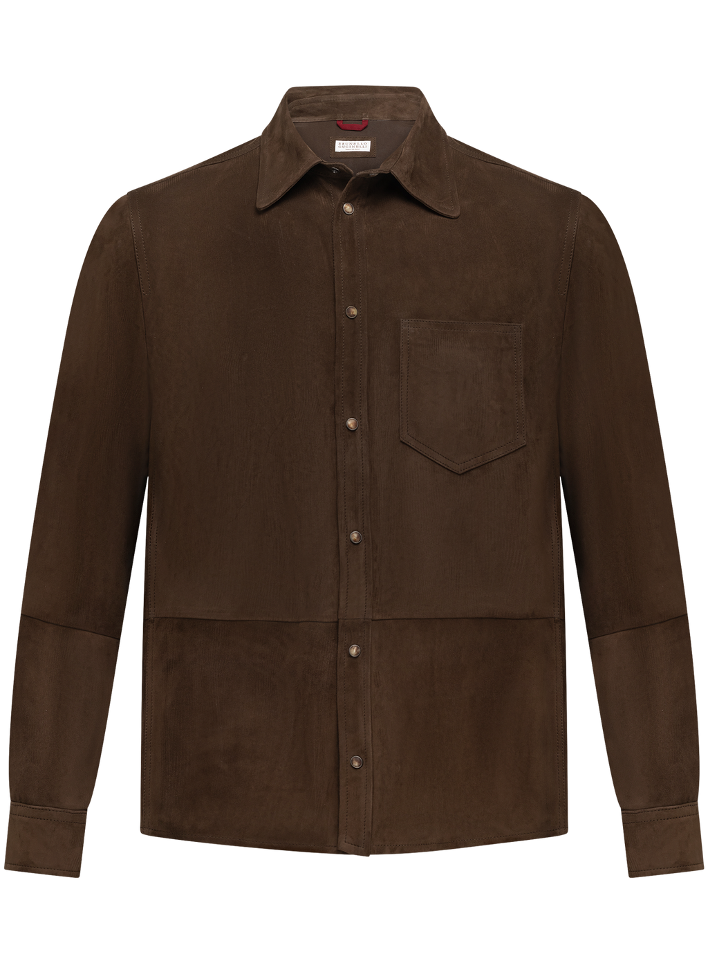 Suède overshirt met utility-details | D.Bruin