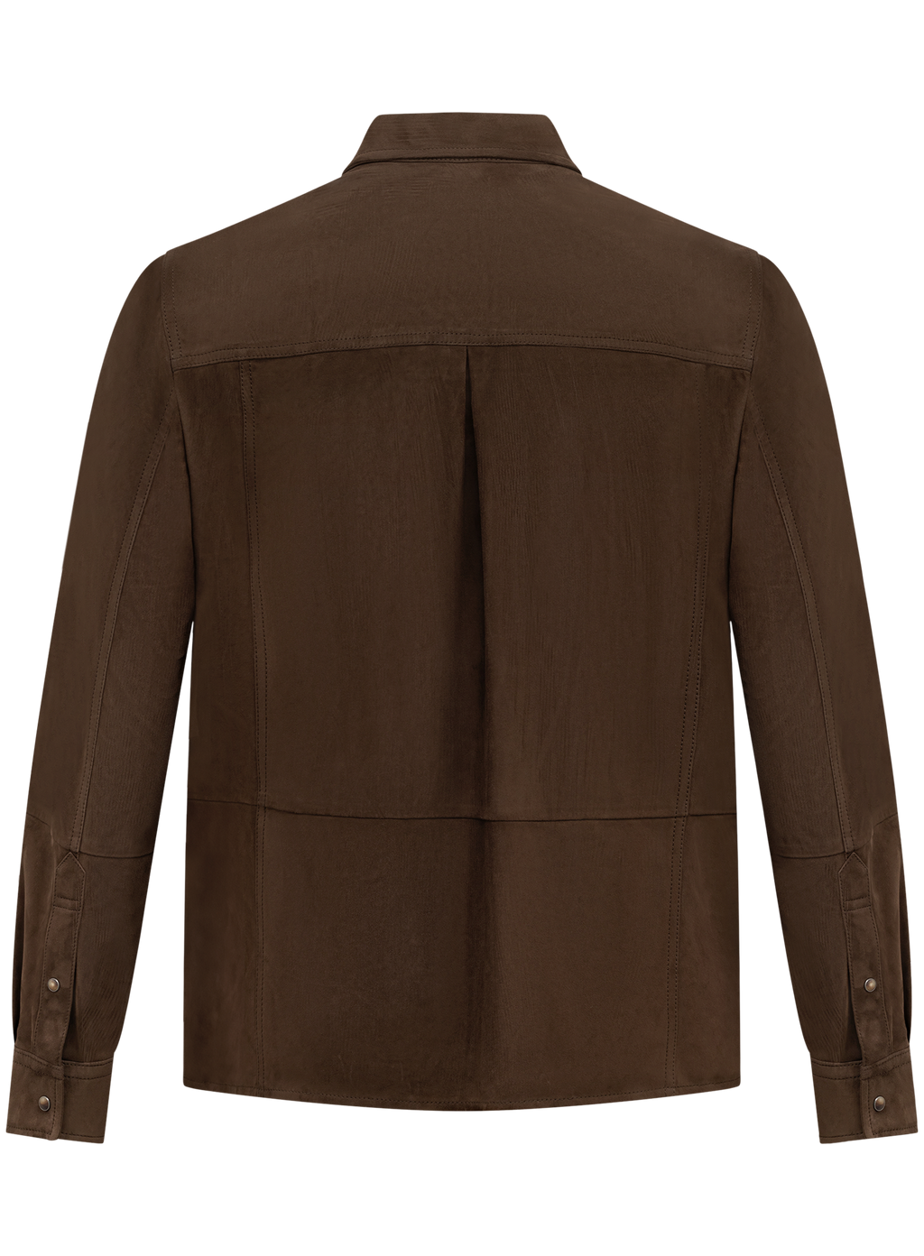 Suède overshirt met utility-details | D.Bruin