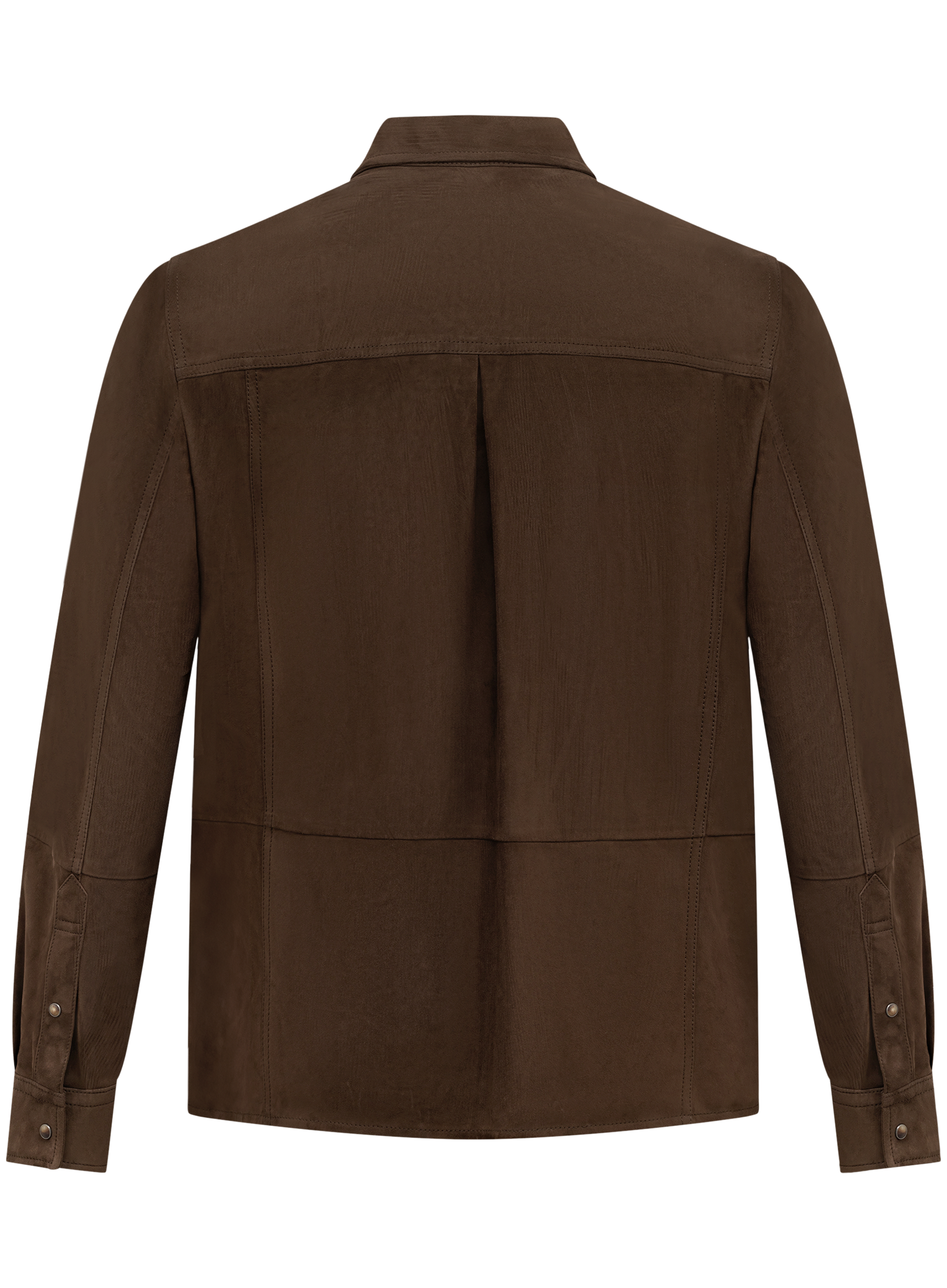 Suède overshirt met utility-details | D.Bruin