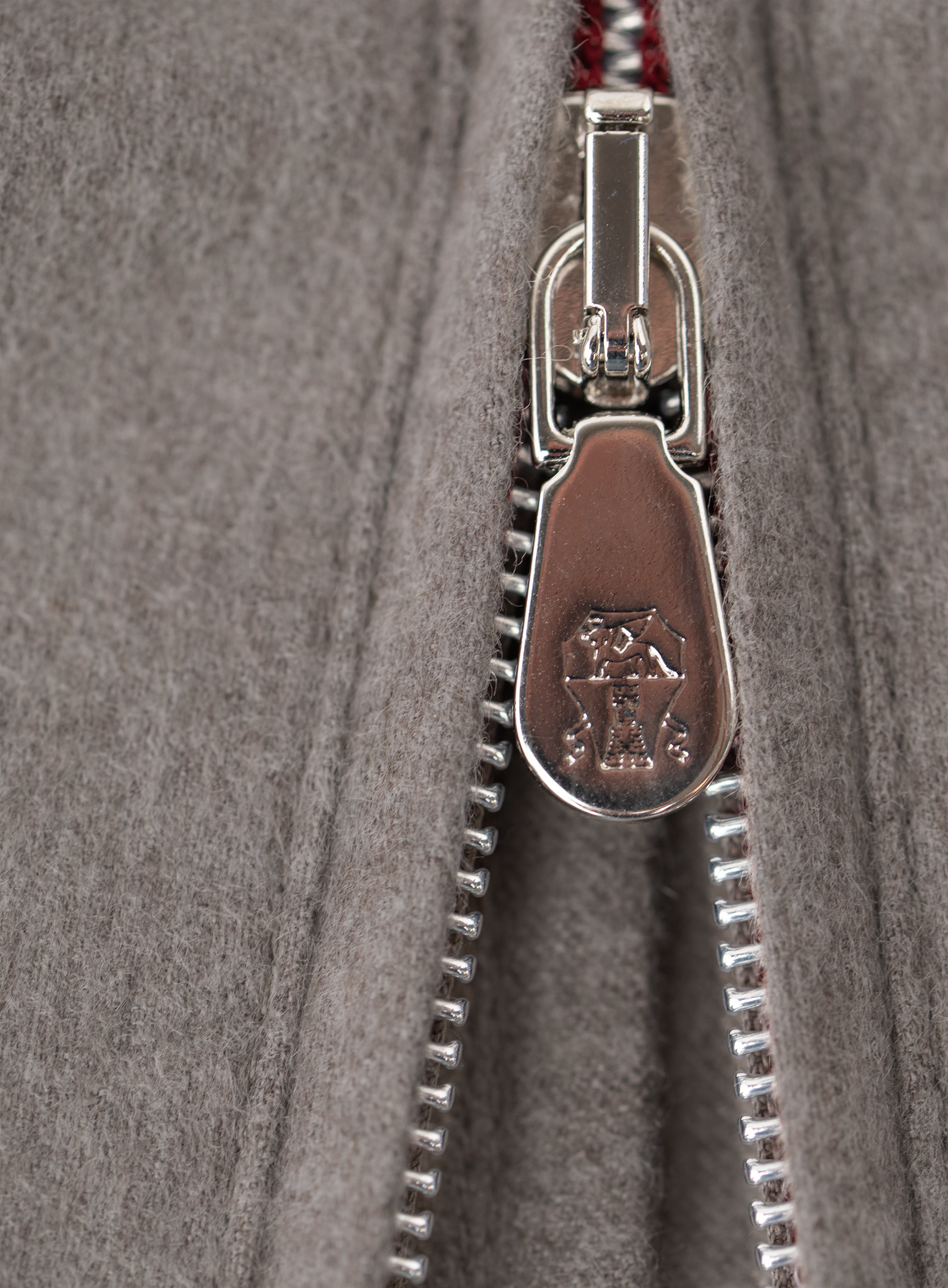 Bomberjack van lichte cashmere flanel | FULL_WIDTH | TAUPE