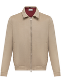Bomberjack van scheerwol met ritssluiting | Beige