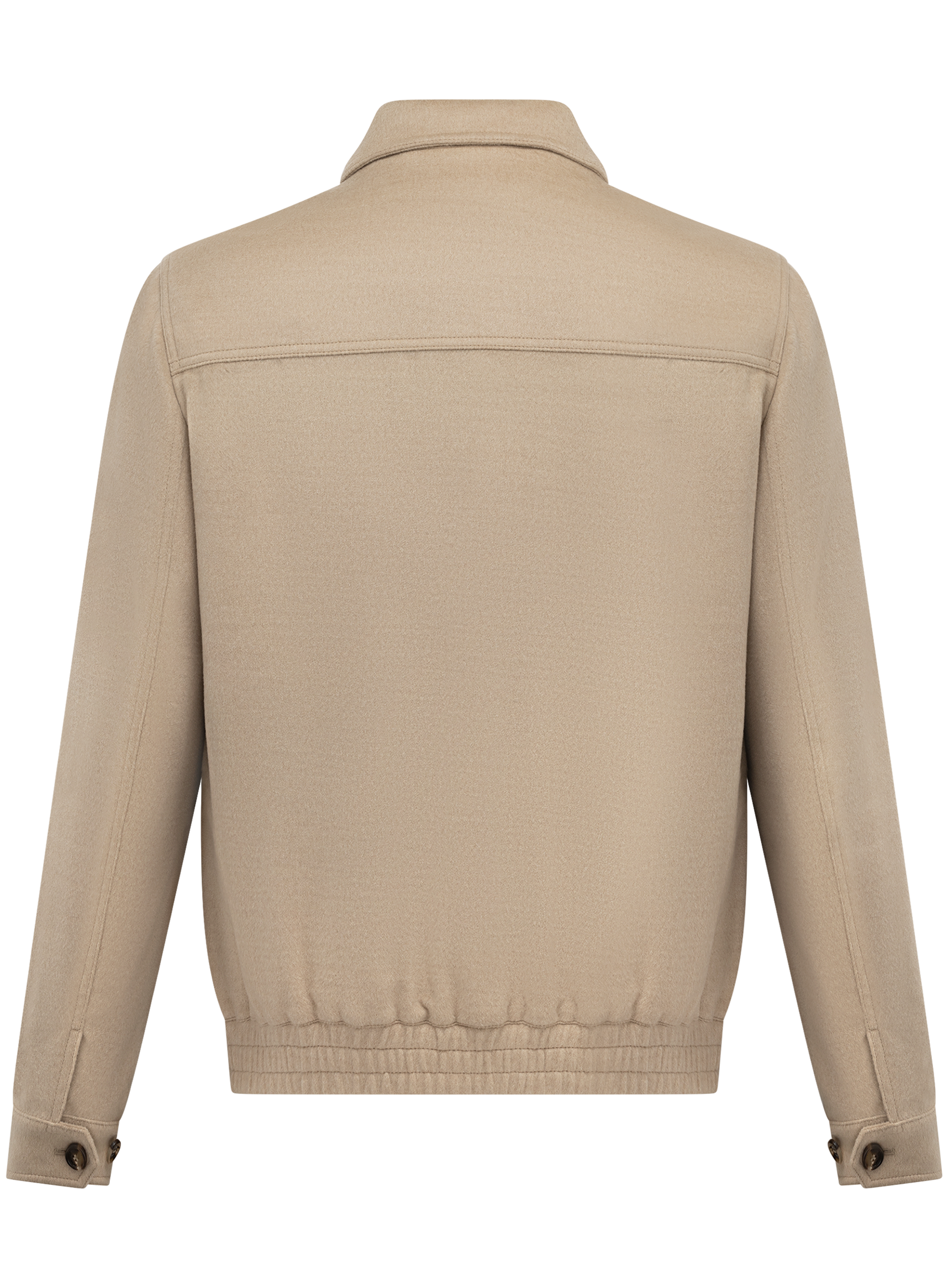 Bomberjack van scheerwol met ritssluiting | Beige