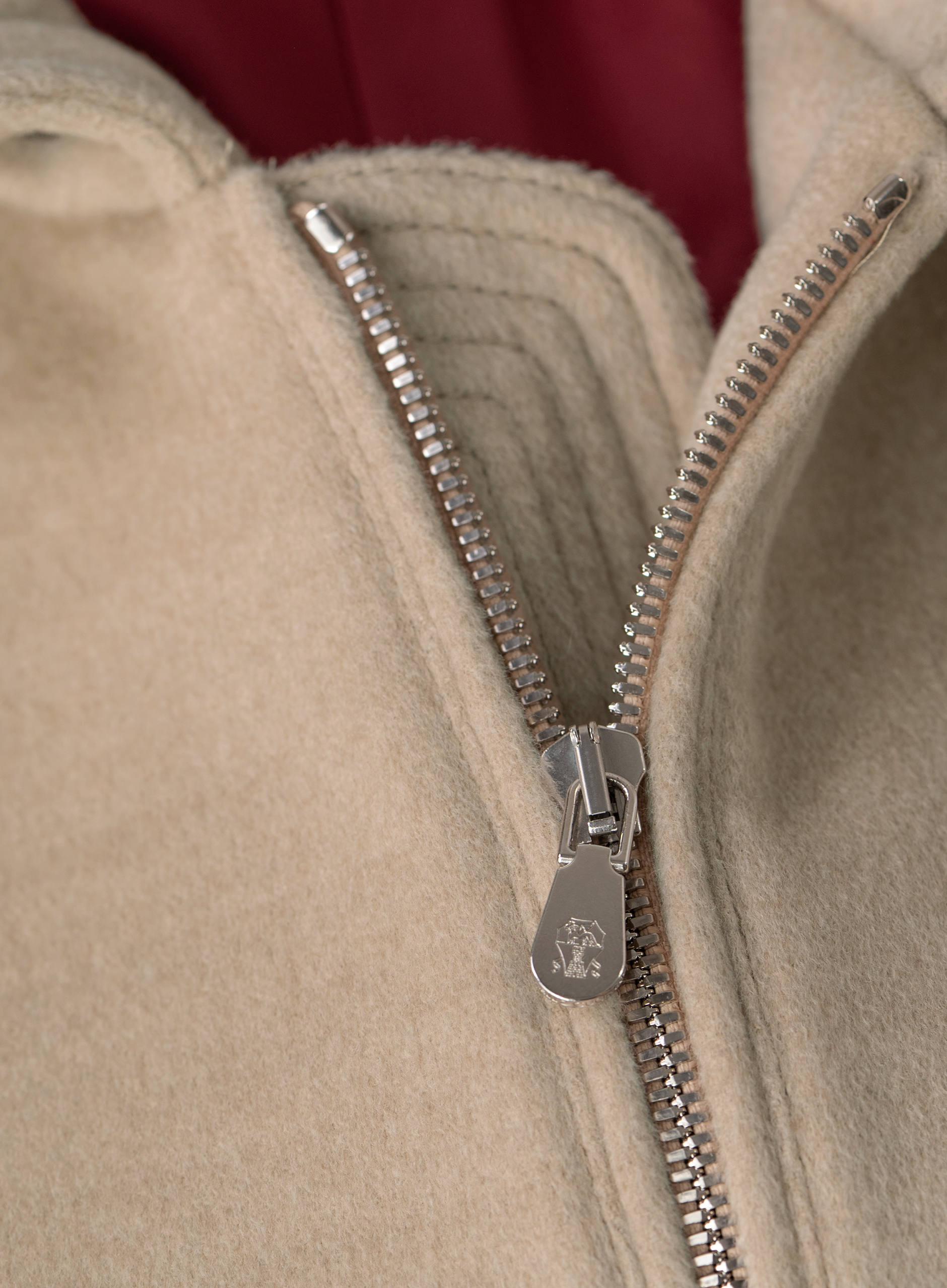 Bomberjack van scheerwol met ritssluiting | FULL_WIDTH | Beige