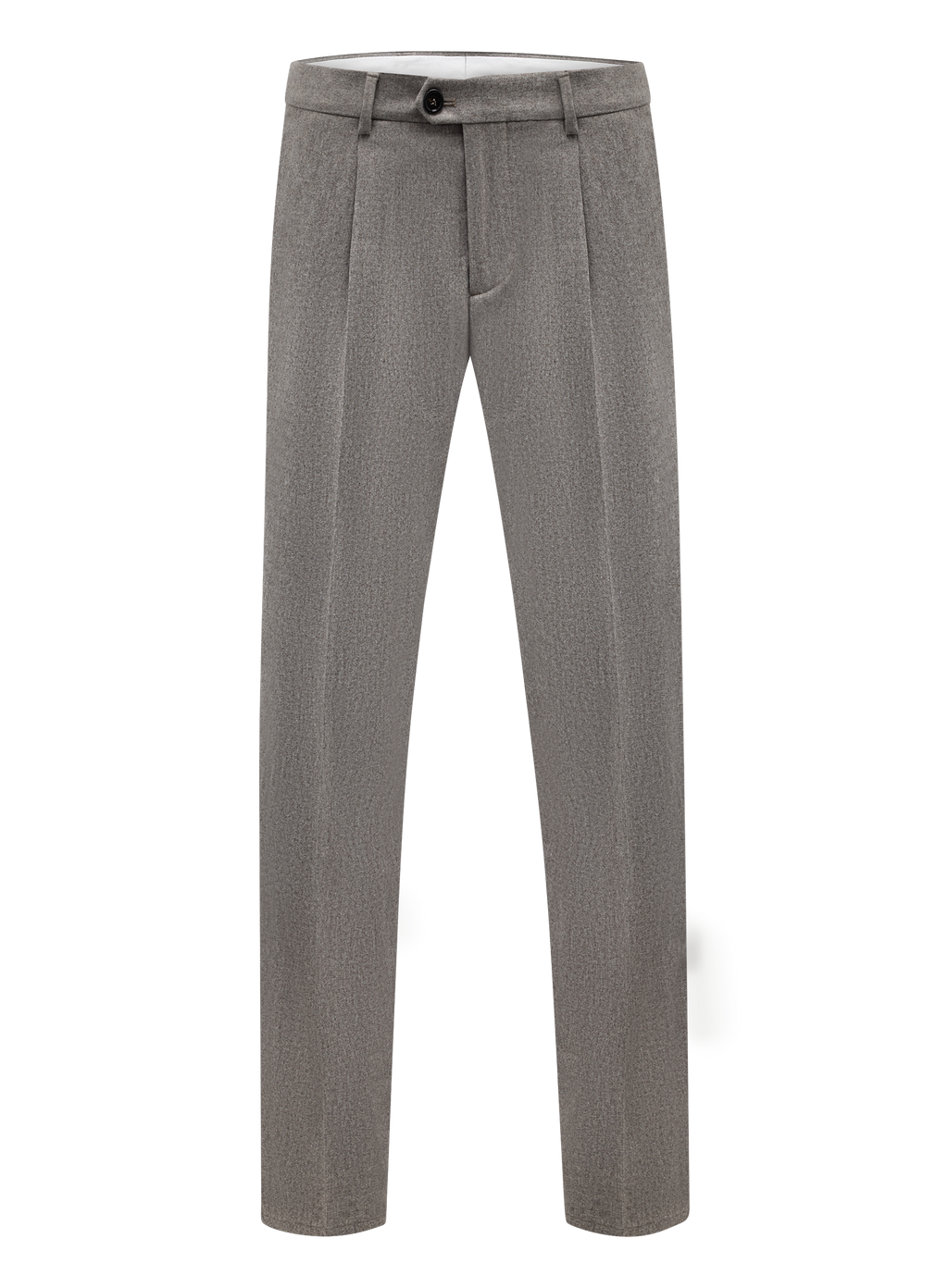 Bandplooi pantalon van scheerwol | TAUPE