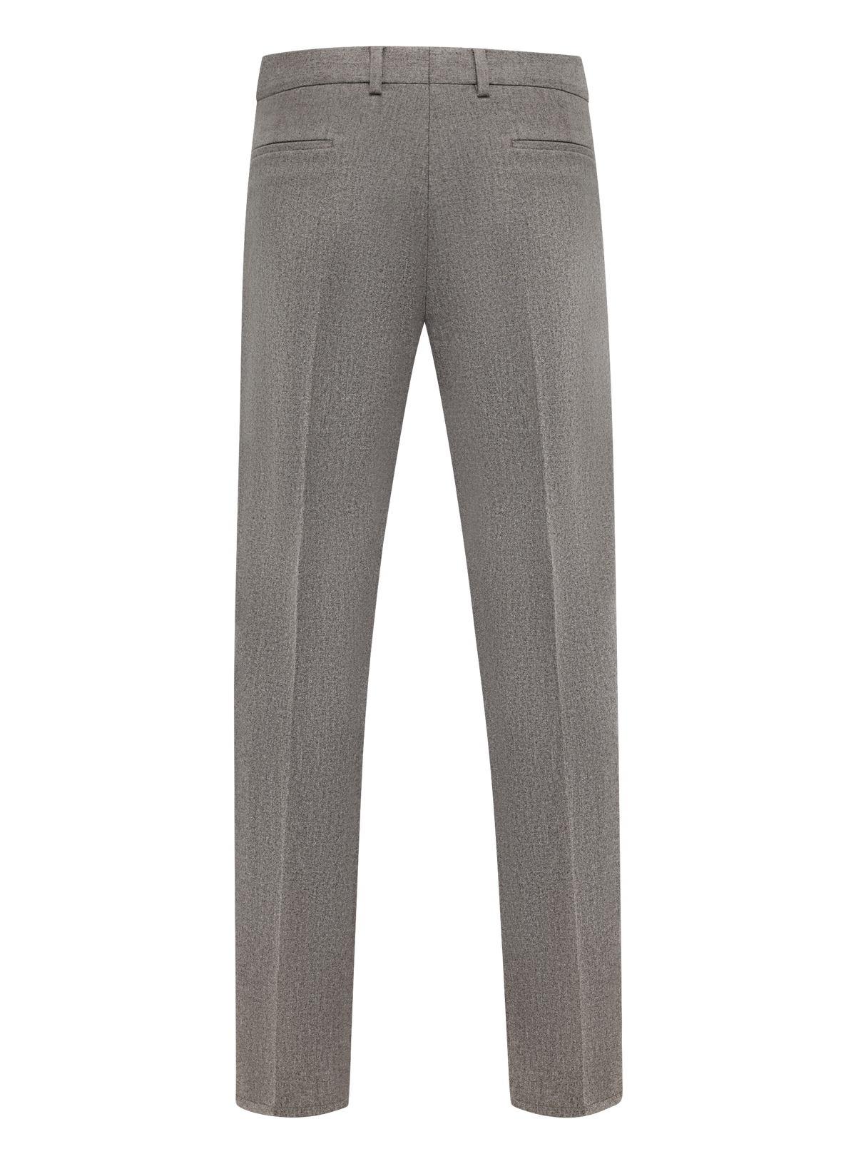 Bandplooi pantalon van scheerwol | TAUPE