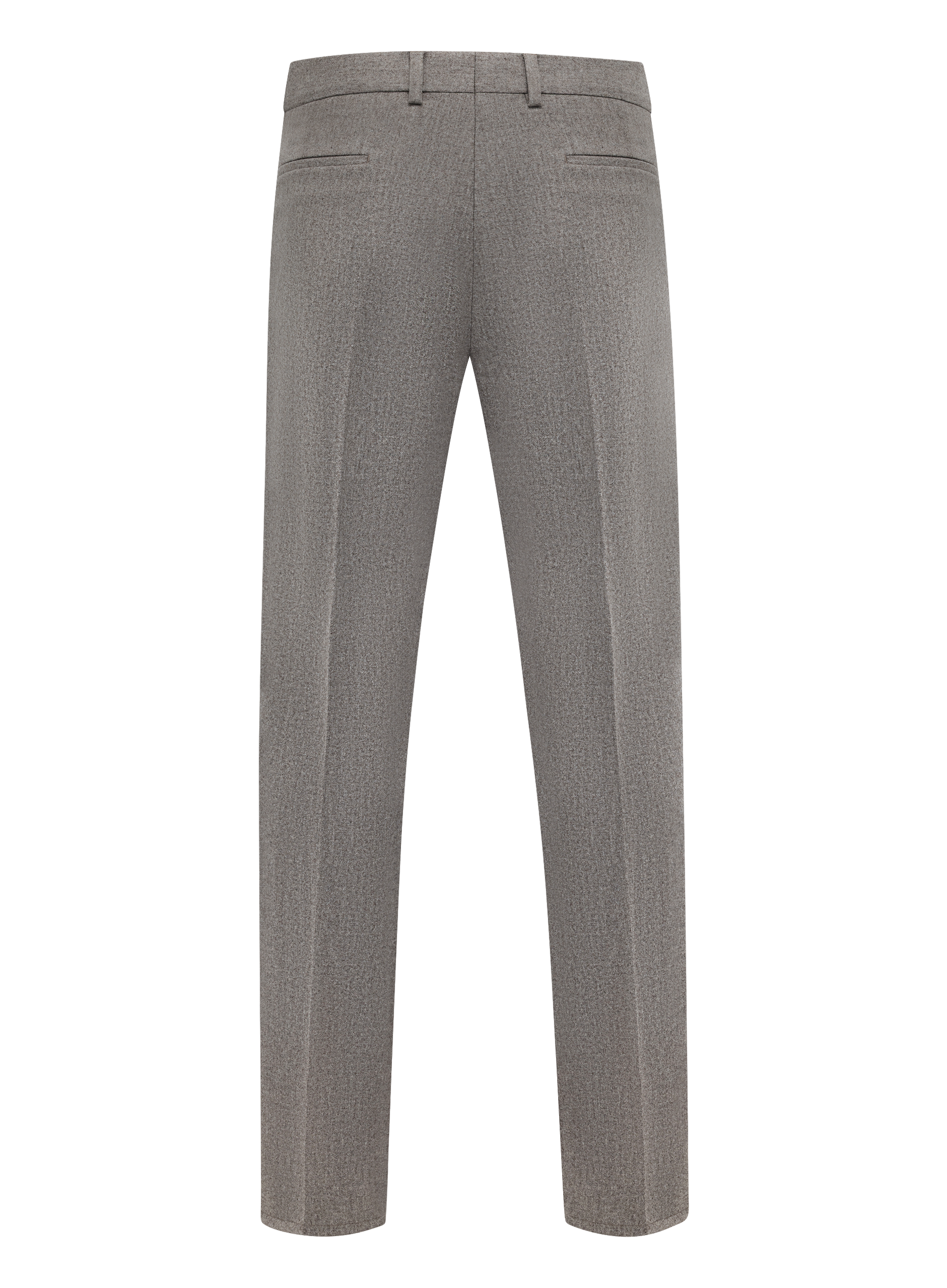 Bandplooi pantalon van scheerwol | TAUPE