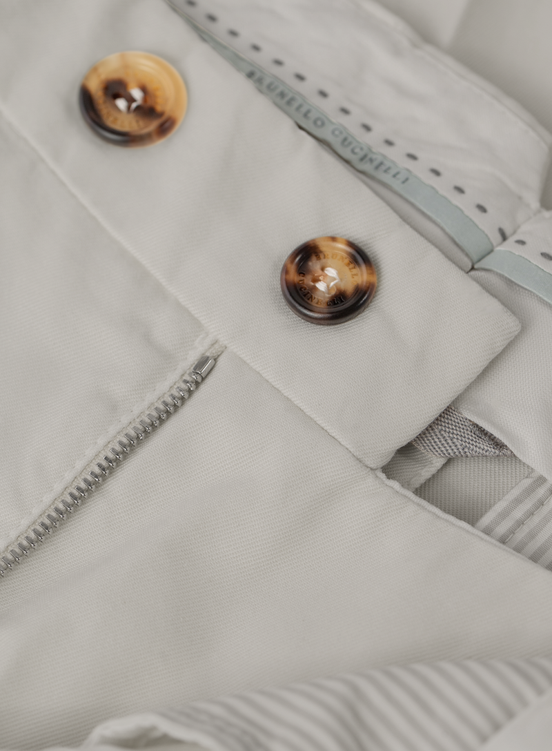 Pantalon van fijngeweven katoen