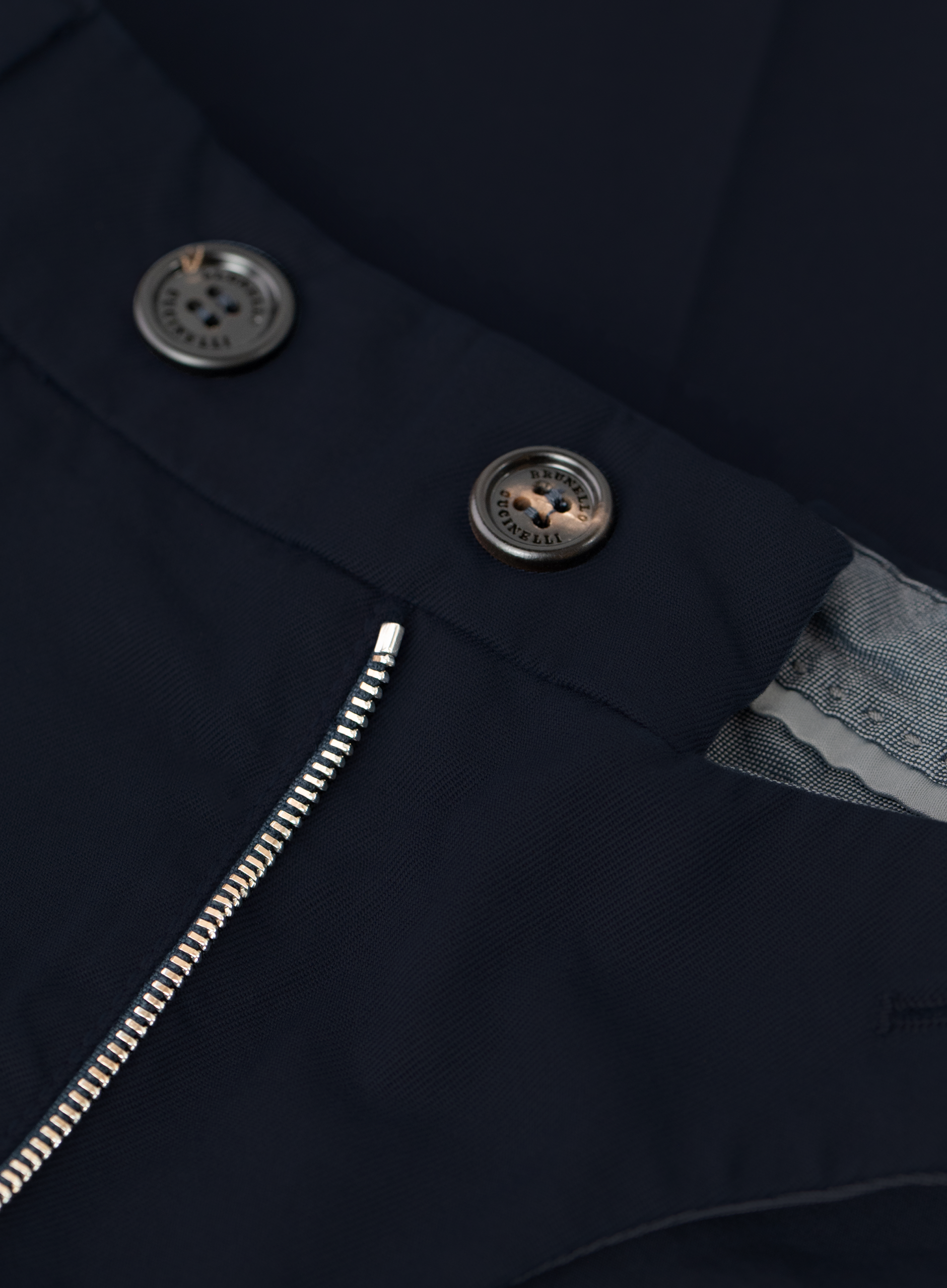 Pantalon van fijngeweven katoen | FULL_WIDTH | BLUE NAVY