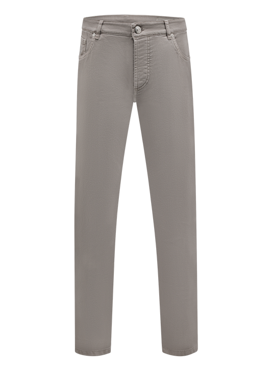 5-pocket garment-dyed denim jeans