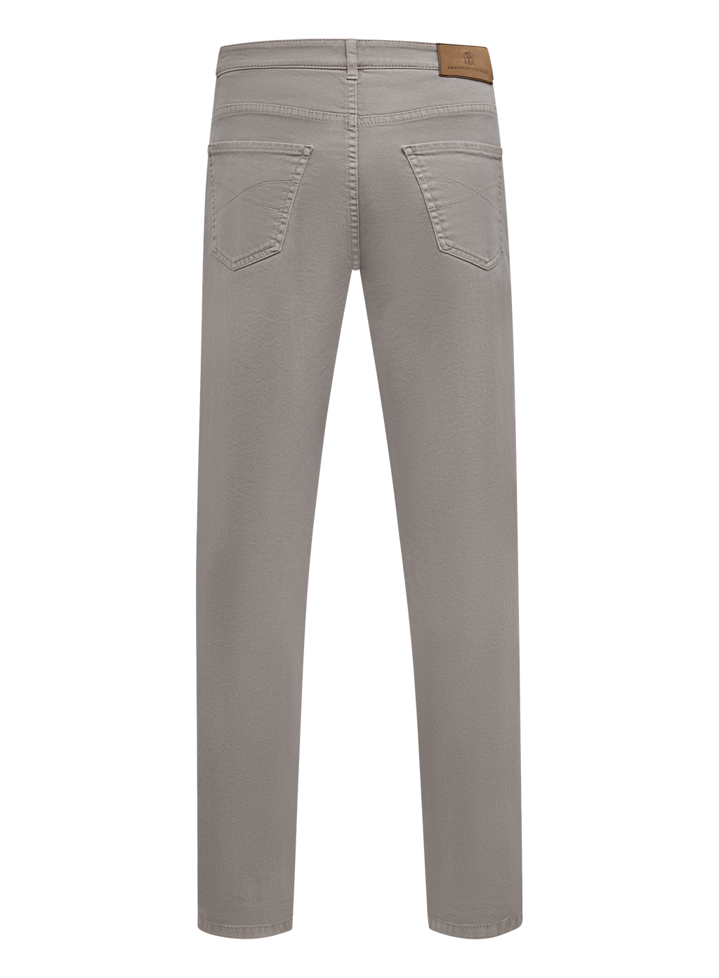 5-pocket jeans van garment-dyed denim | TAUPE GRIJS