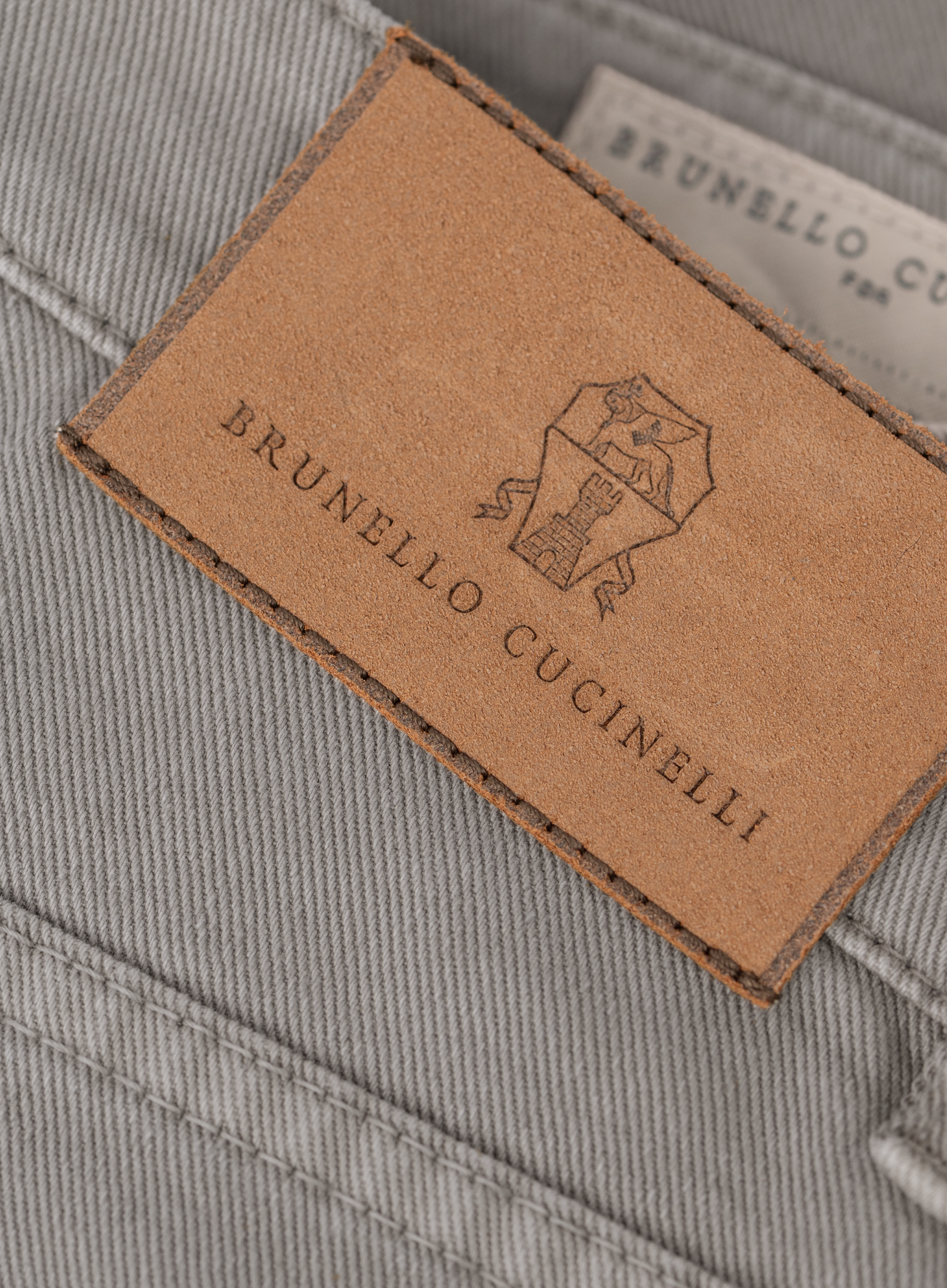 5-pocket jeans van garment-dyed denim | FULL_WIDTH | TAUPE GRIJS