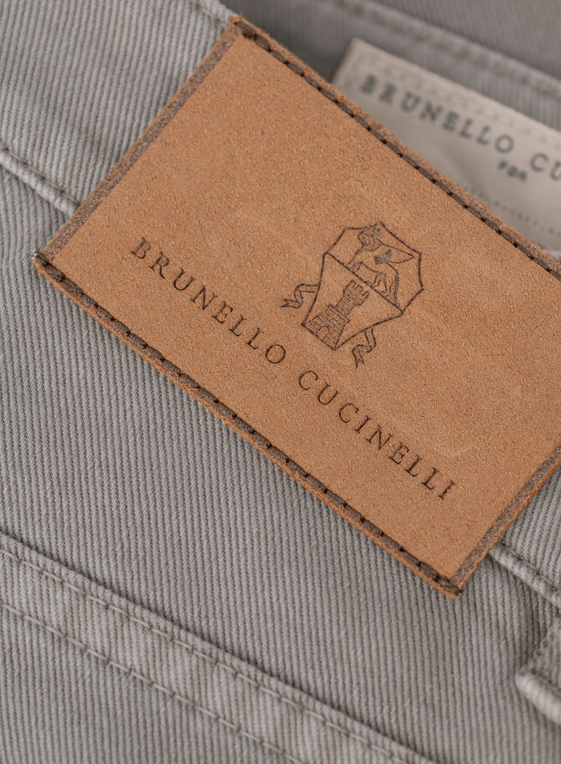 5-pocket jeans van garment-dyed denim | FULL_WIDTH | TAUPE GRIJS