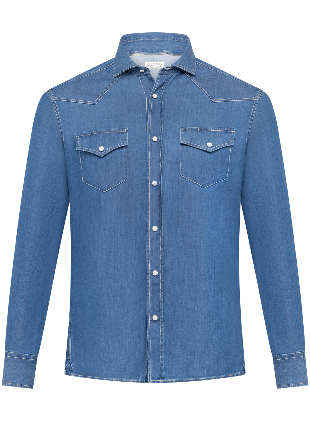 Western overhemd in katoen | Blue Denim