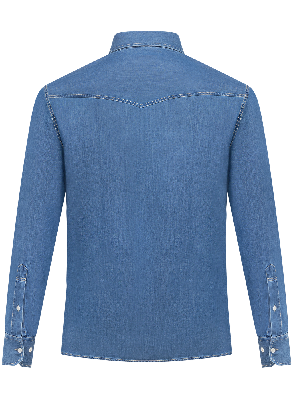 Western overhemd in katoen | Blue Denim
