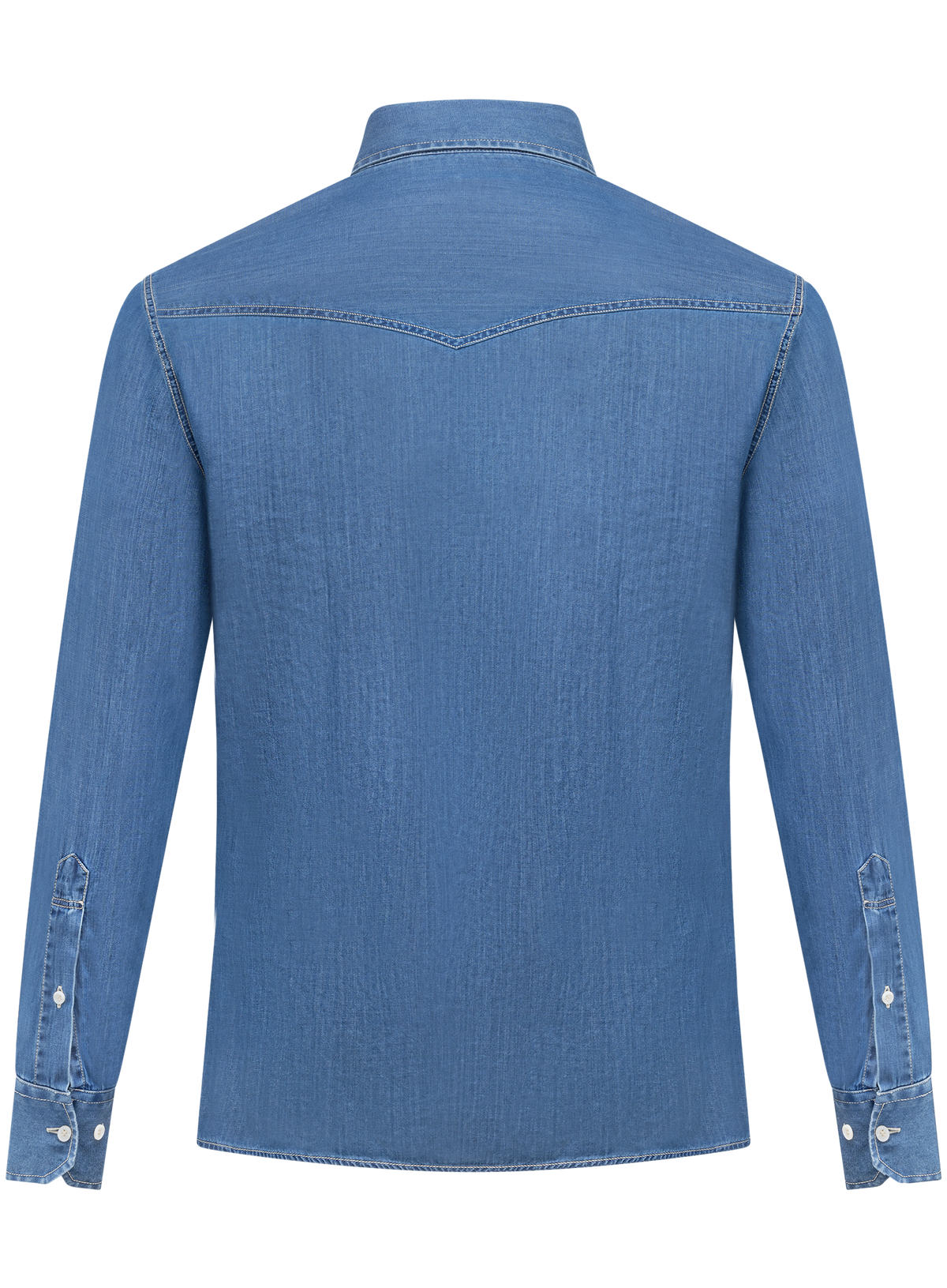 Western overhemd in katoen | Blue Denim