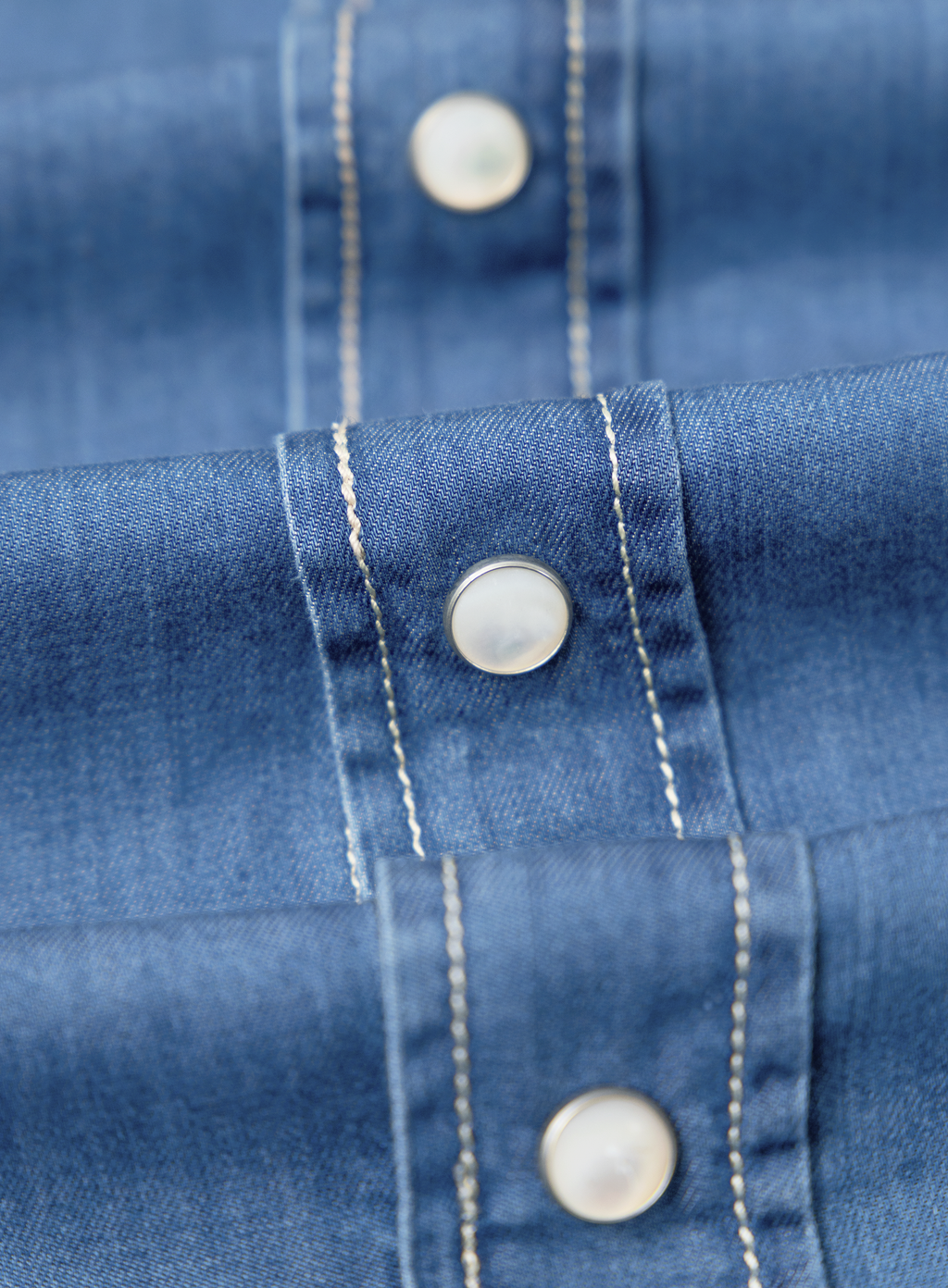 Western overhemd in katoen | FULL_WIDTH | Blue Denim