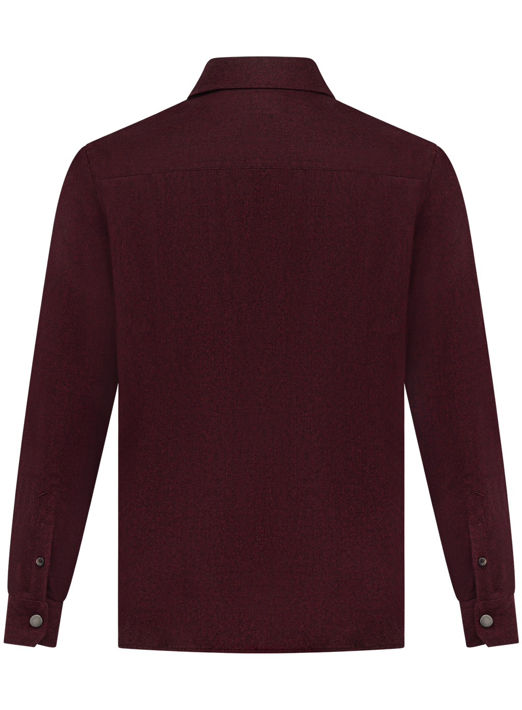 Flanel overshirt van scheerwol | Bordeaux