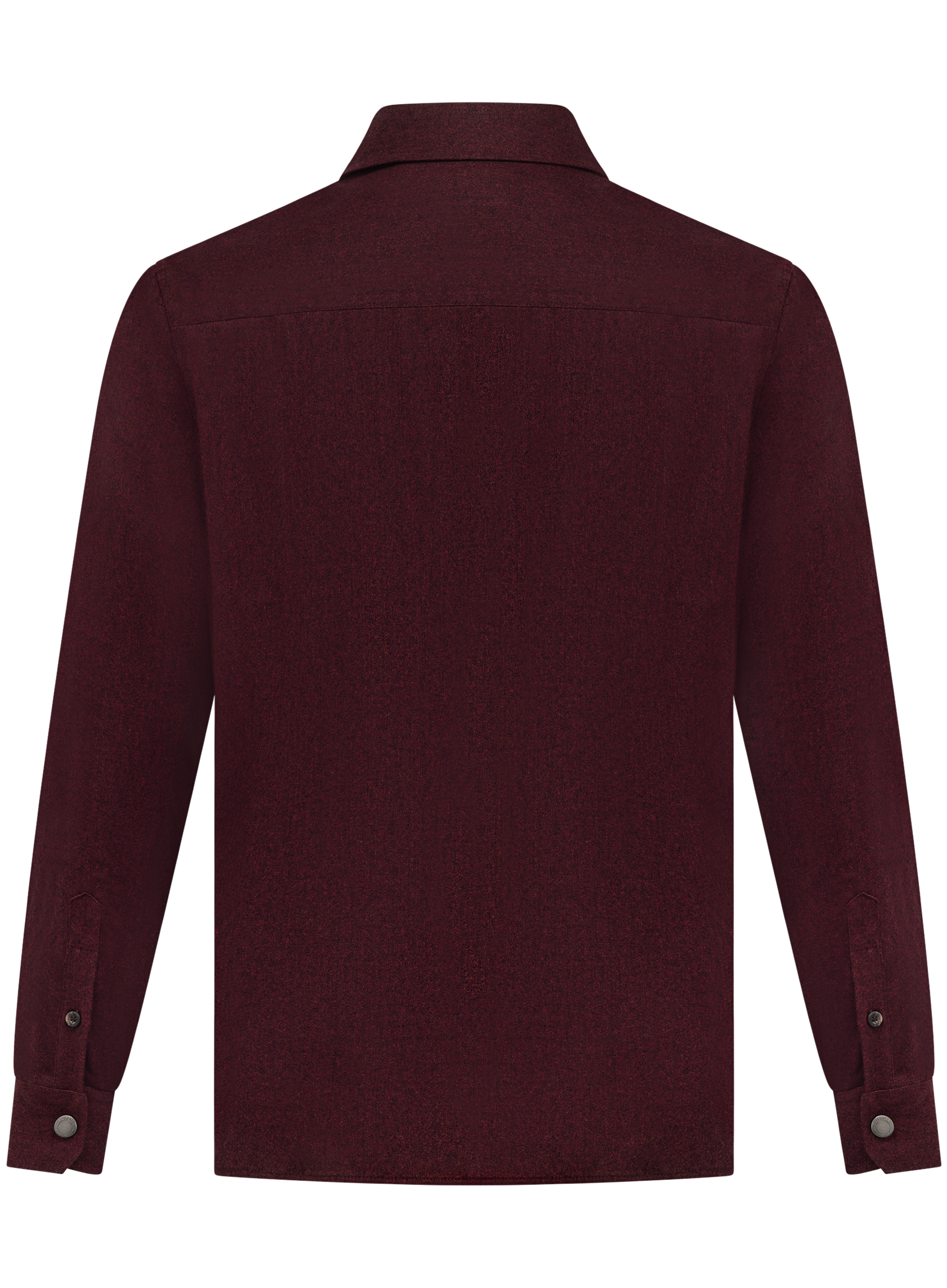 Flanel overshirt van scheerwol | Bordeaux